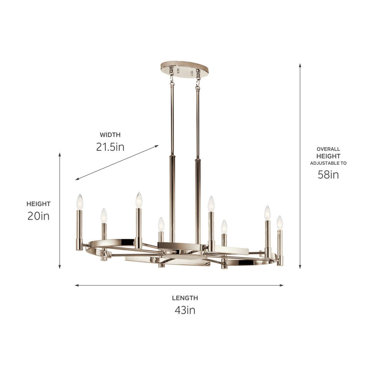 Lustre 8 lumières | Tolani