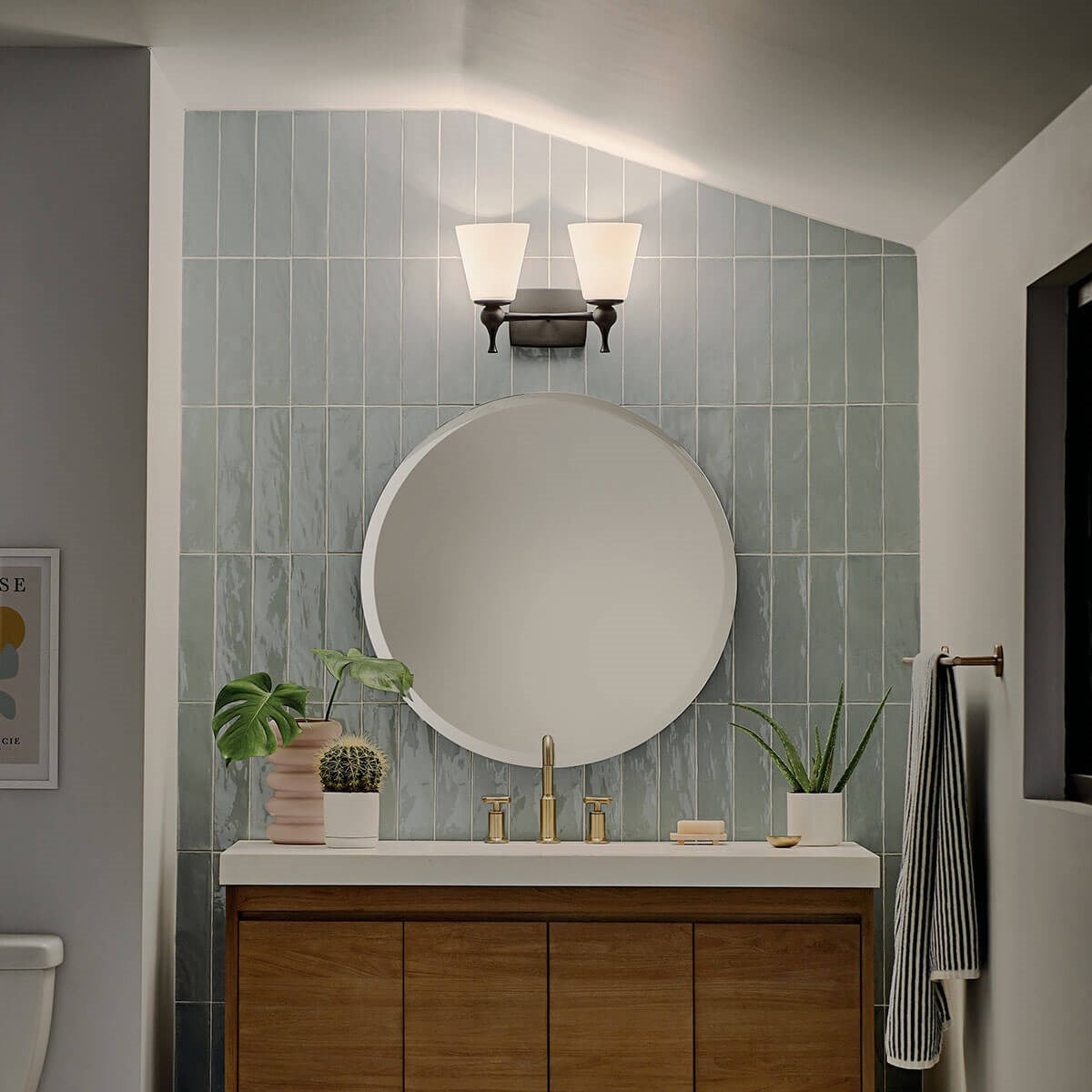 Applique de salle de bain 2 lumières | Cosabella