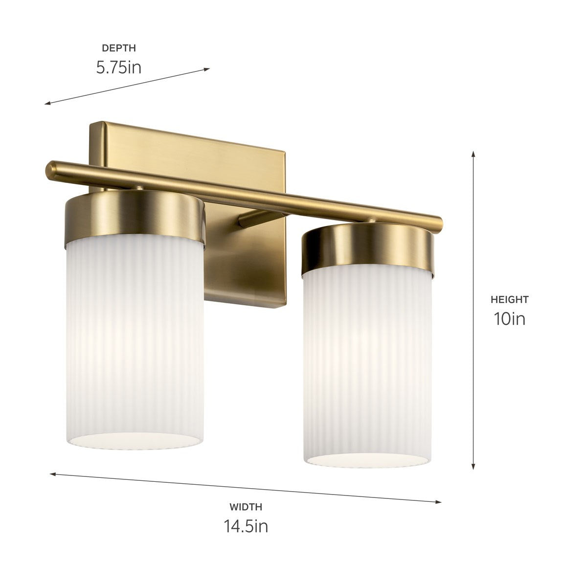 Applique de salle de bain 2 lumières | Ciona