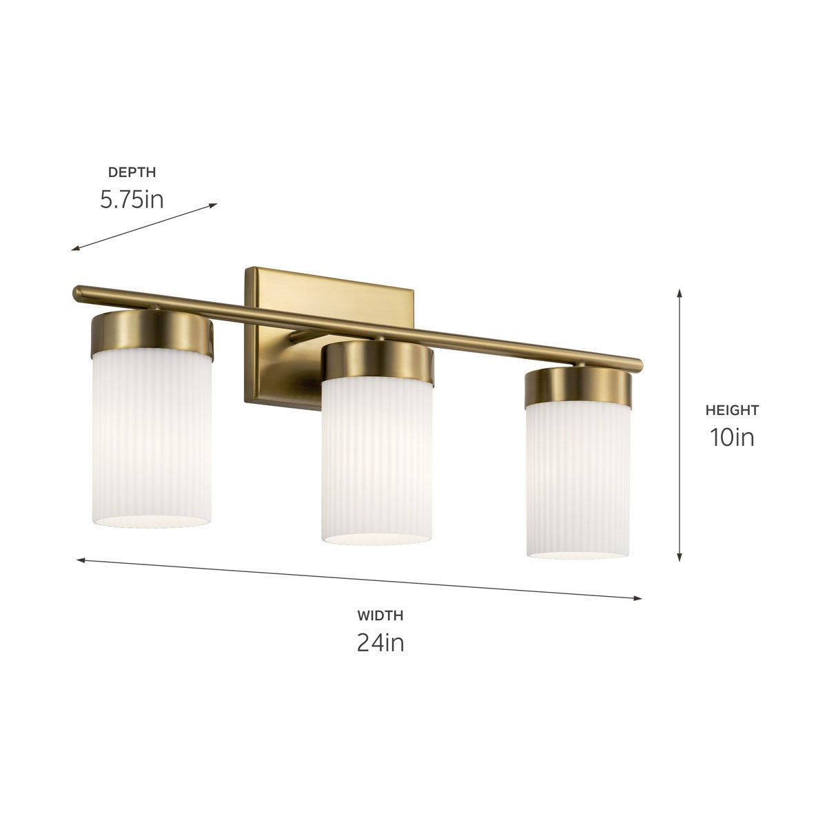 Applique de salle de bain 3 lumières | Ciona