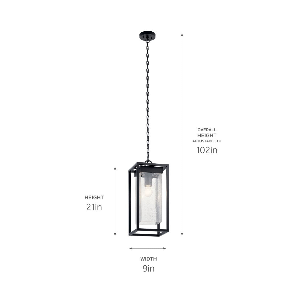 Suspension extérieure 1 lumière | Mercer