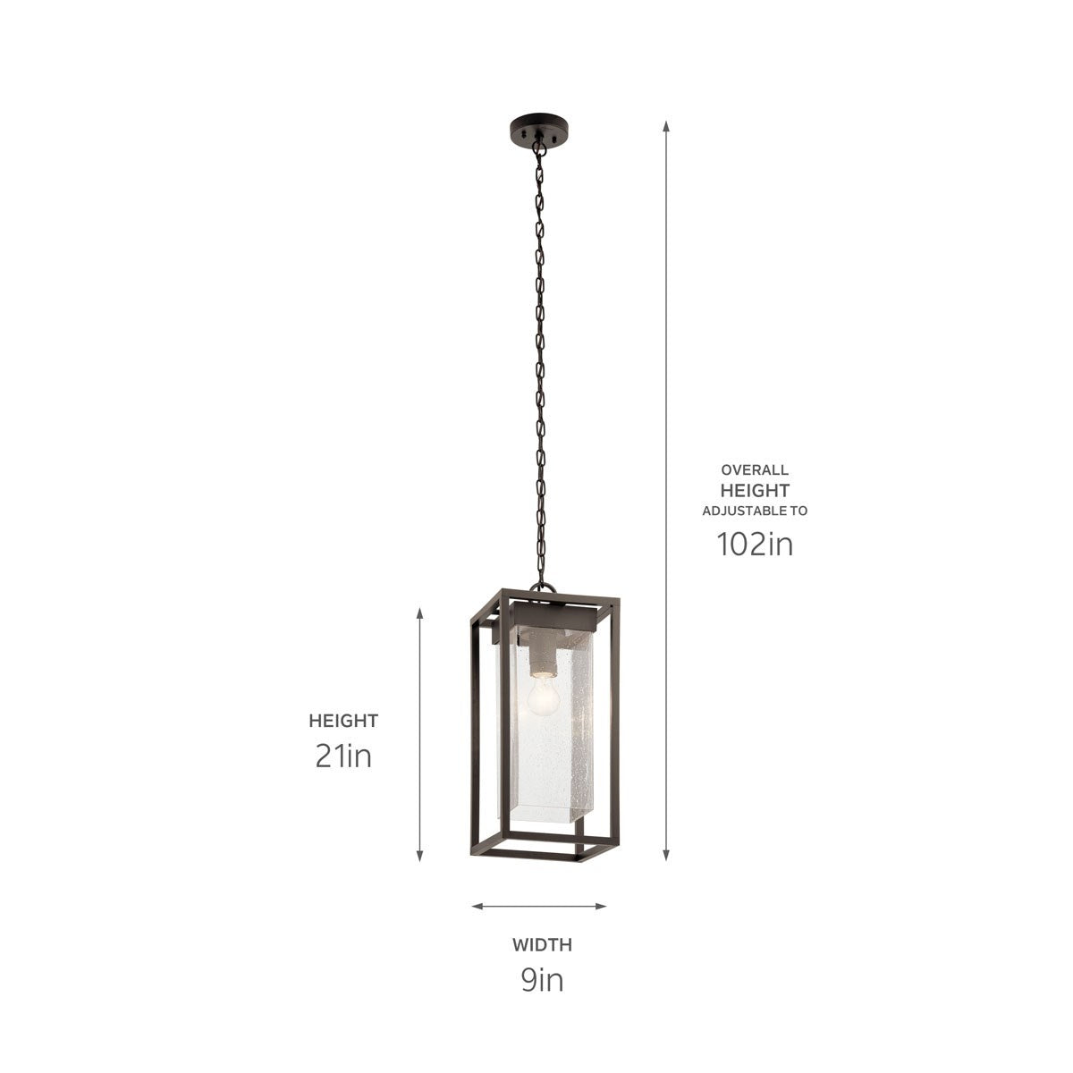 Suspension extérieure 1 lumière | Mercer