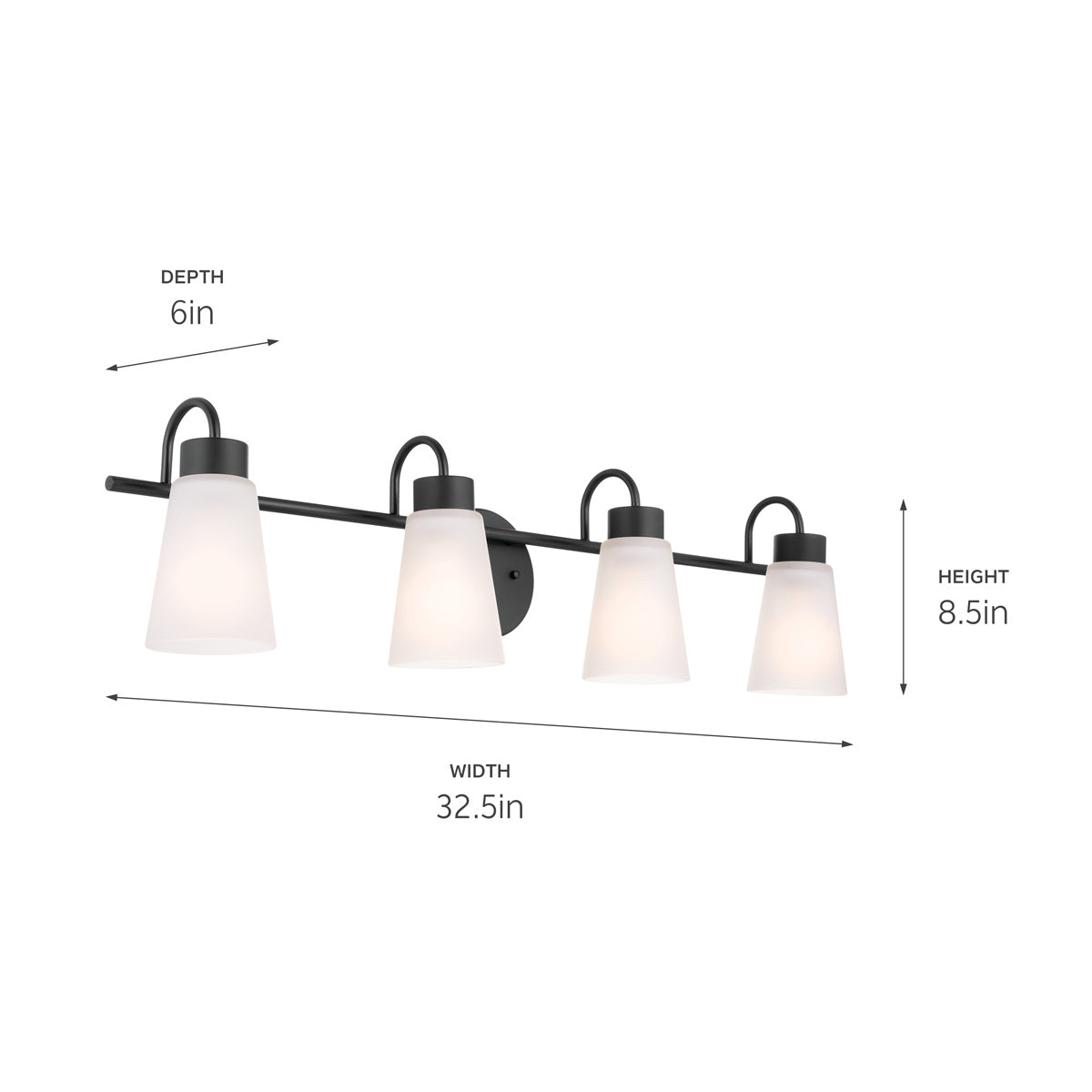Applique de salle de bain 4 lumières | Erma