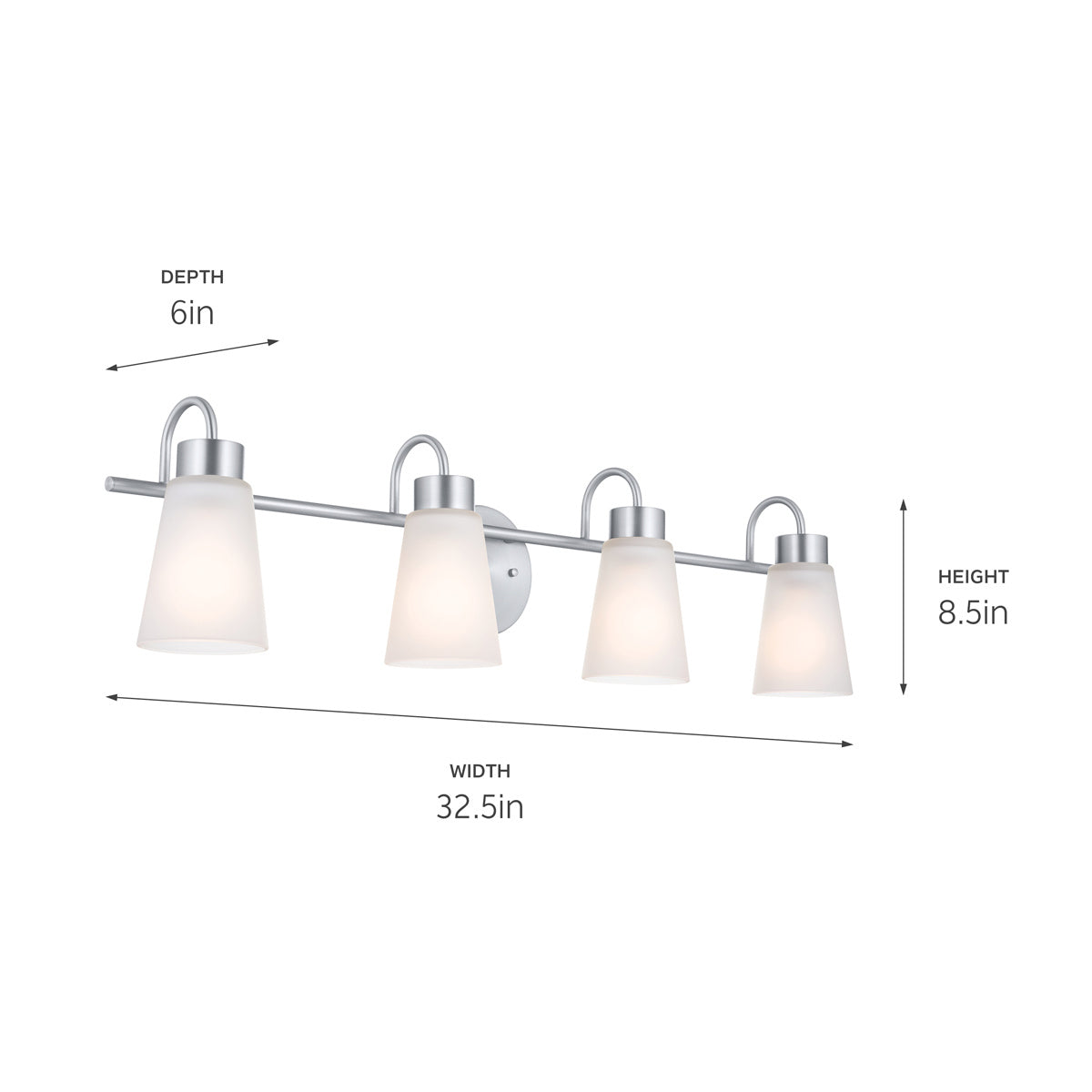 Applique de salle de bain 4 lumières | Erma