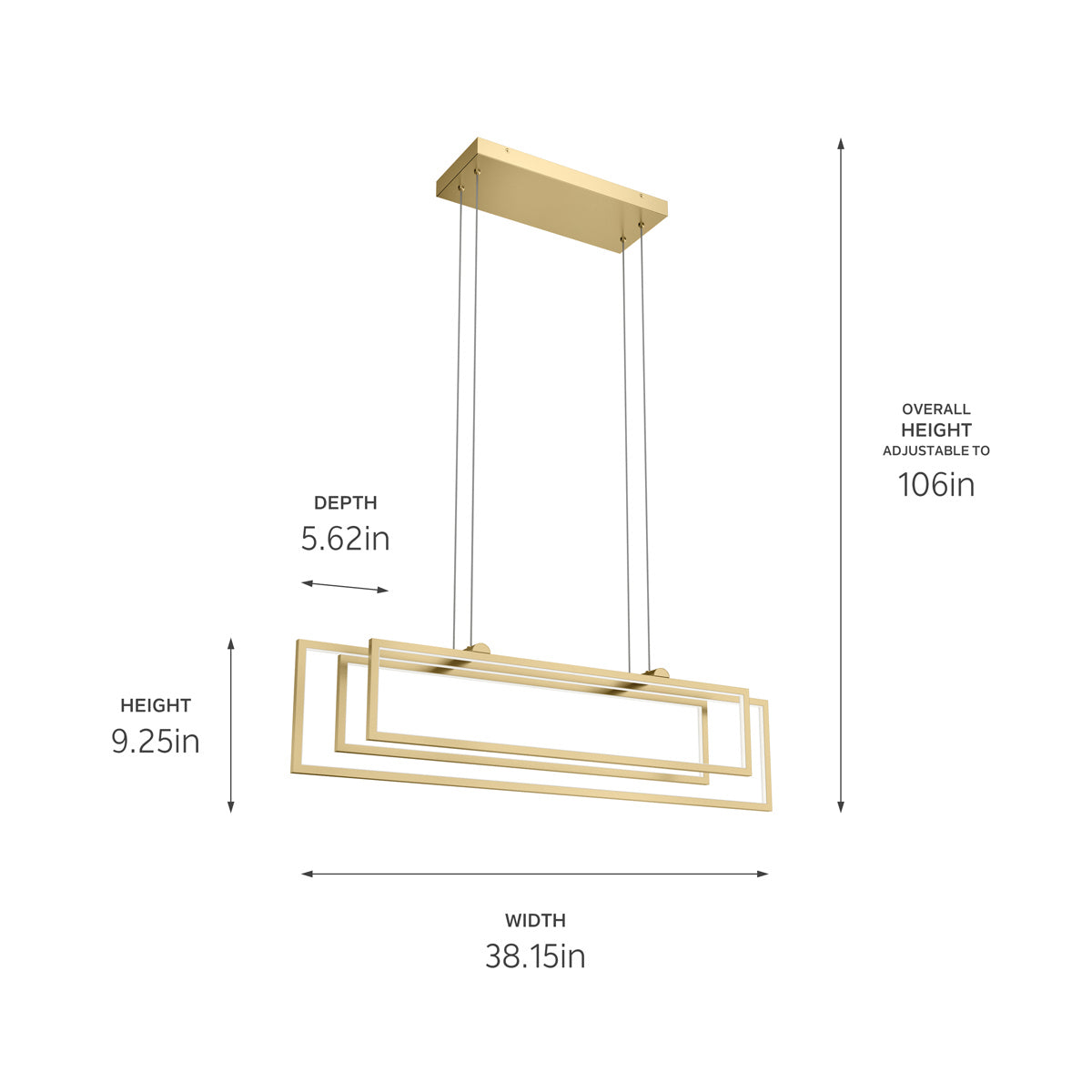 Lustre linéaire DEL | Jestin