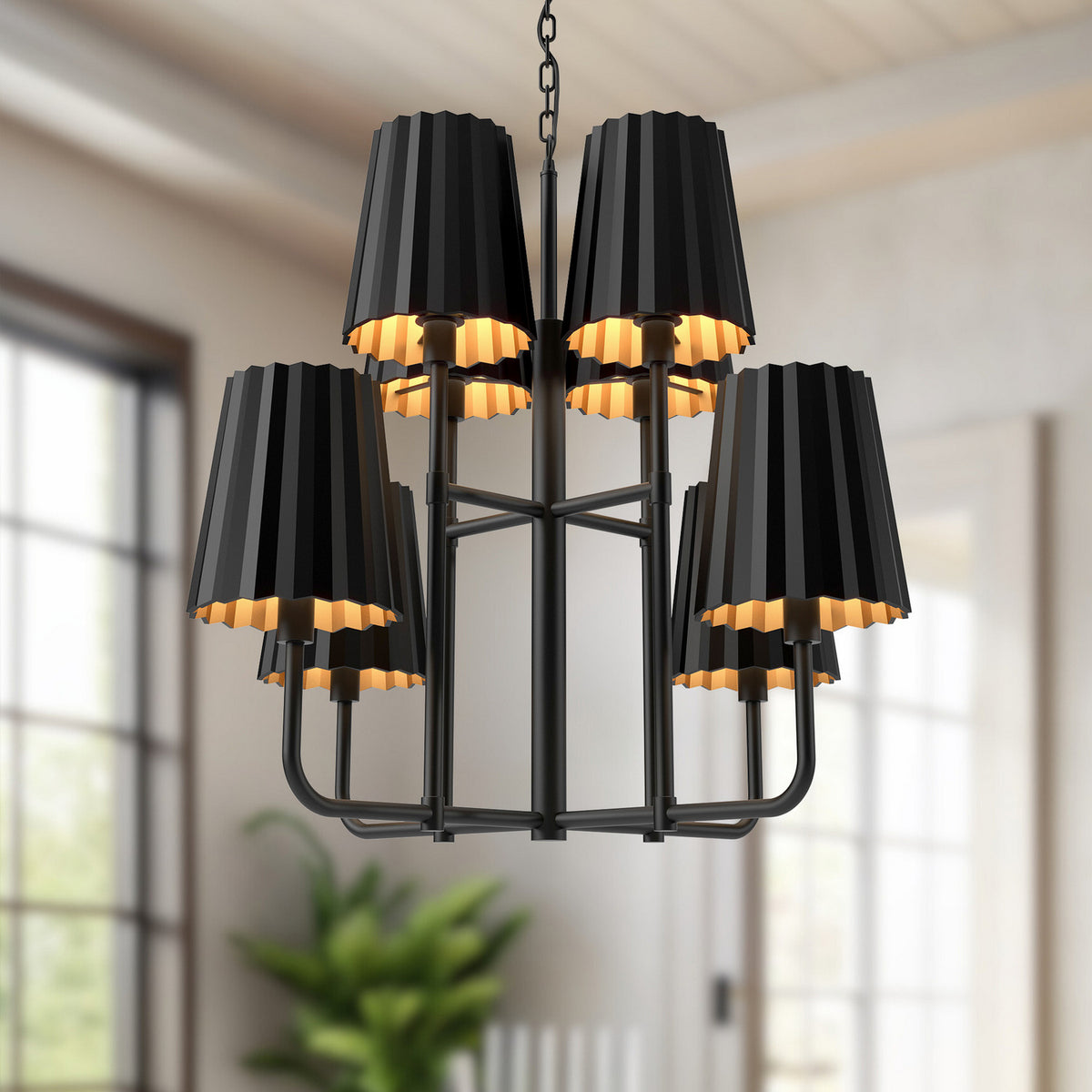 Lustre 8 lumières | Plisse