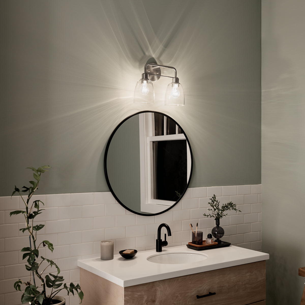 Applique de salle de bain 2 lumières | Meller