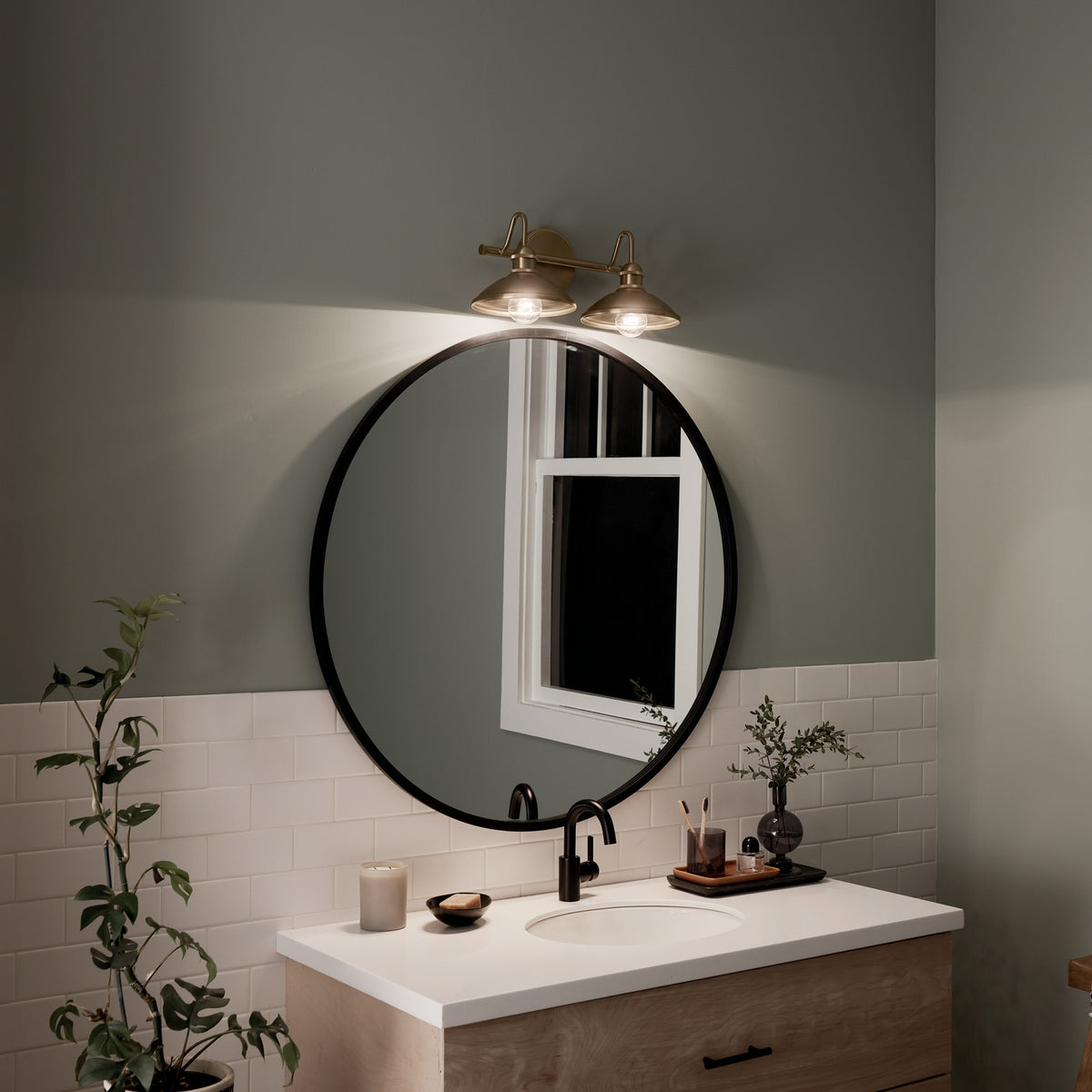 Applique de salle de bain 2 lumières | Clyde