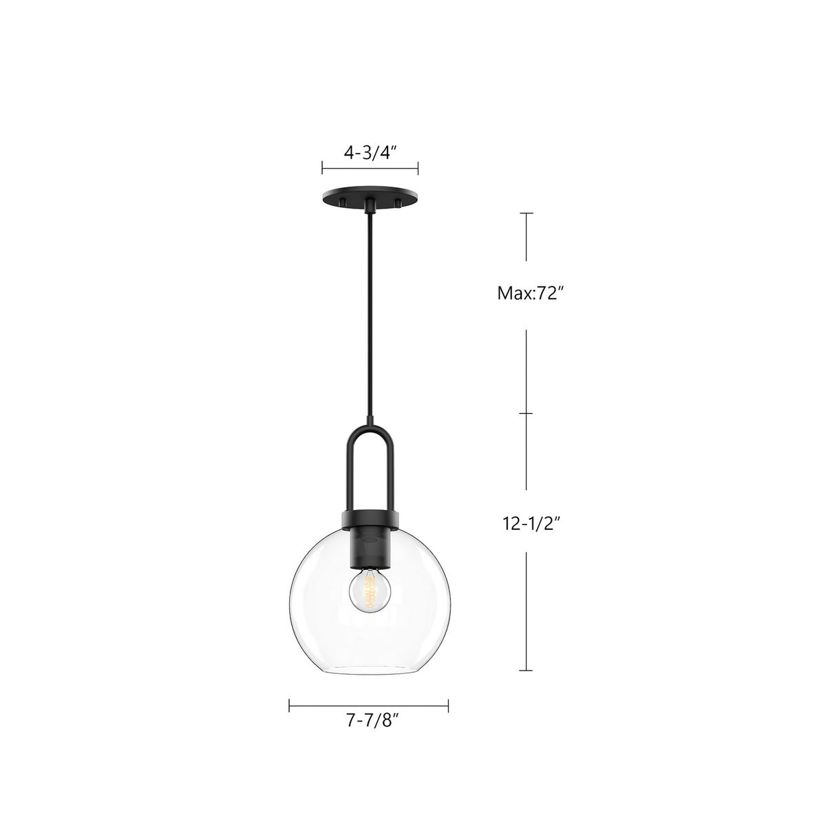 Suspension 1 lumière | Soji