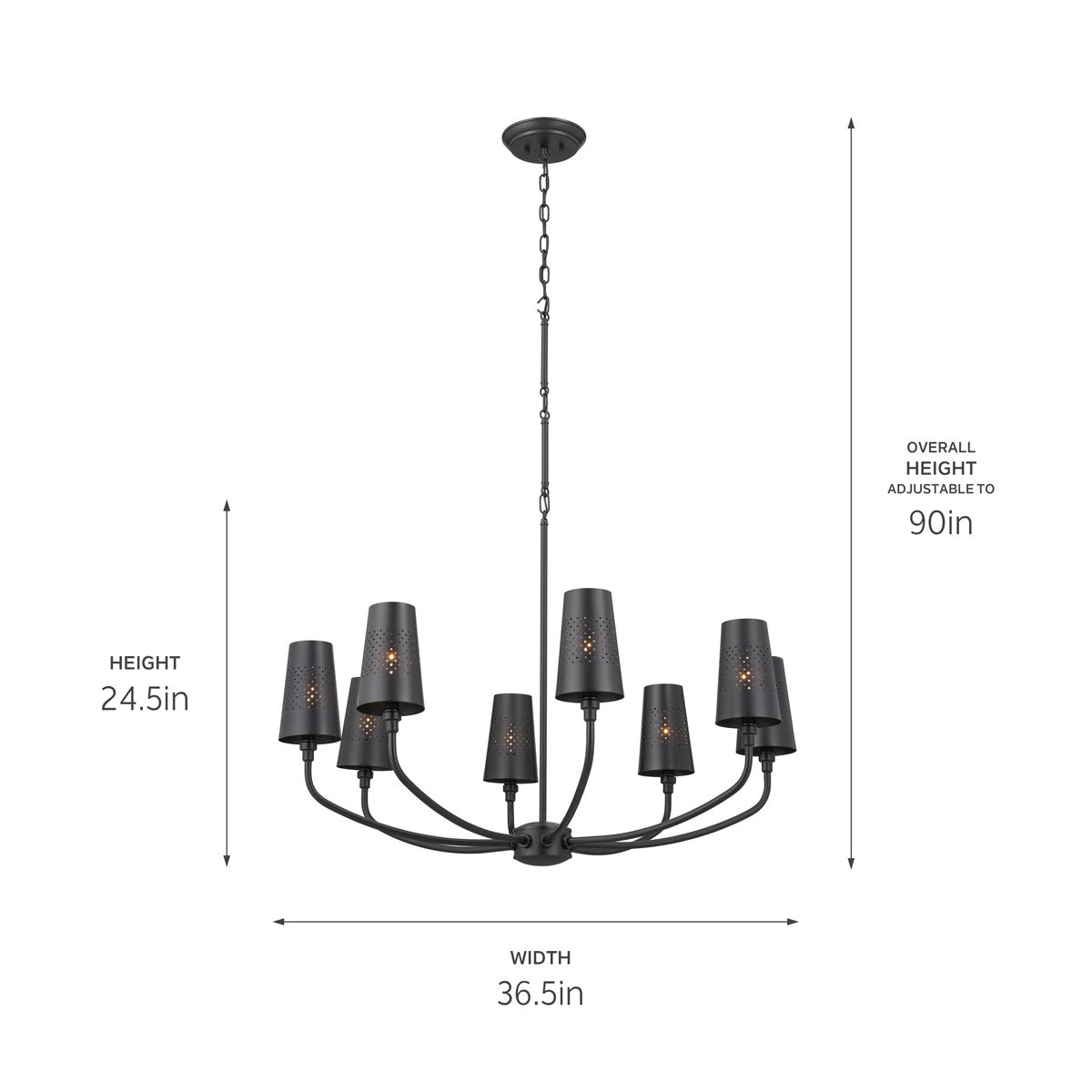 Lustre 8 lumières | Adeena