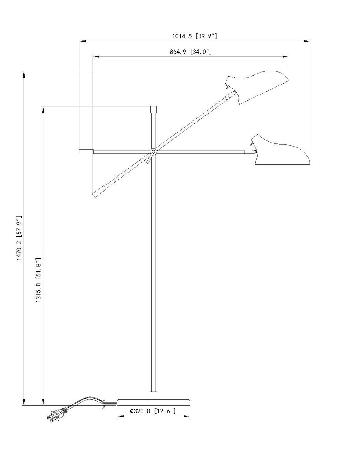 Lampadaire 1 lumière | Bellamy