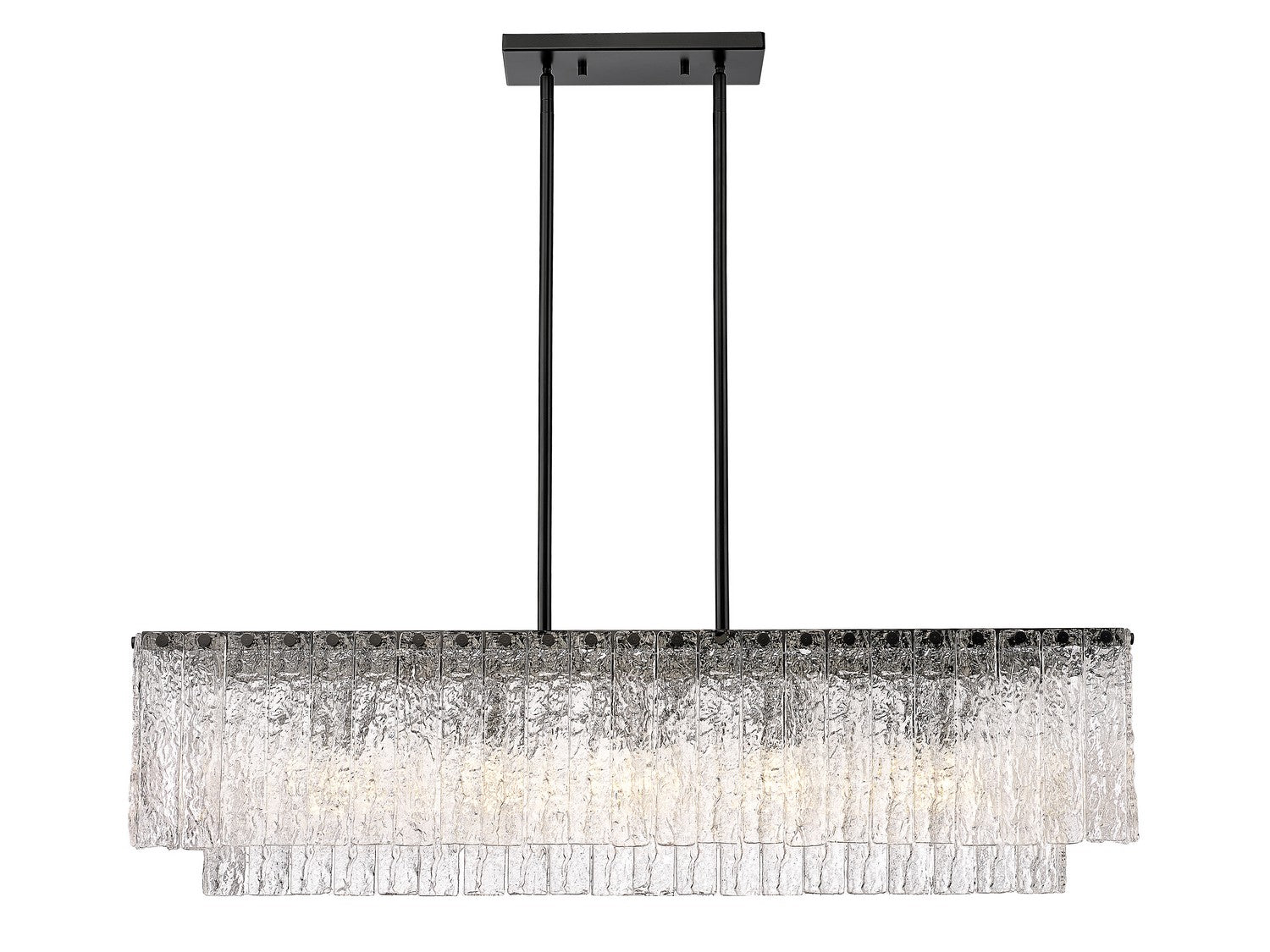 Lustre linéaire 5 lumières | Glacier