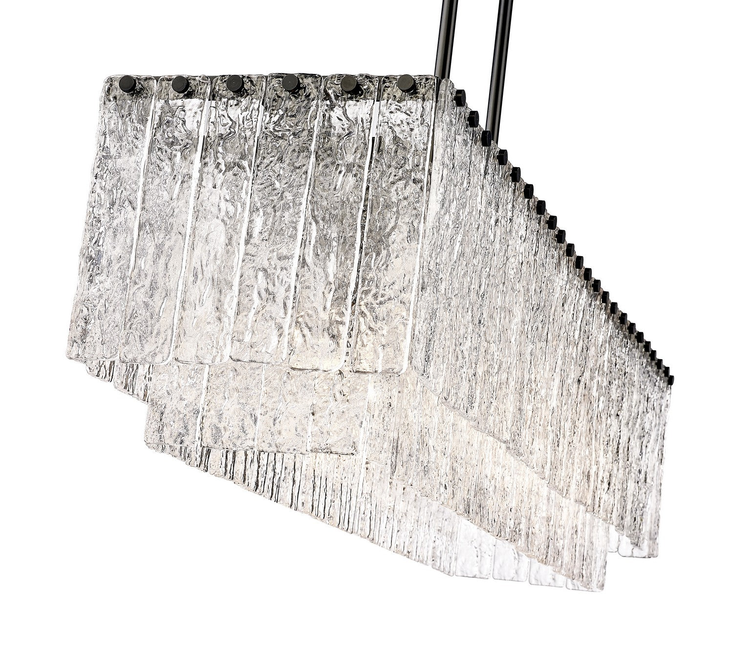 Lustre linéaire 5 lumières | Glacier