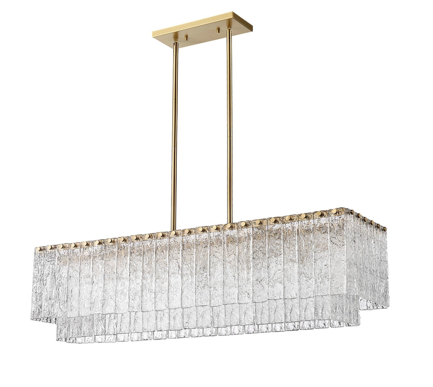 Lustre linéaire 5 lumières | Glacier