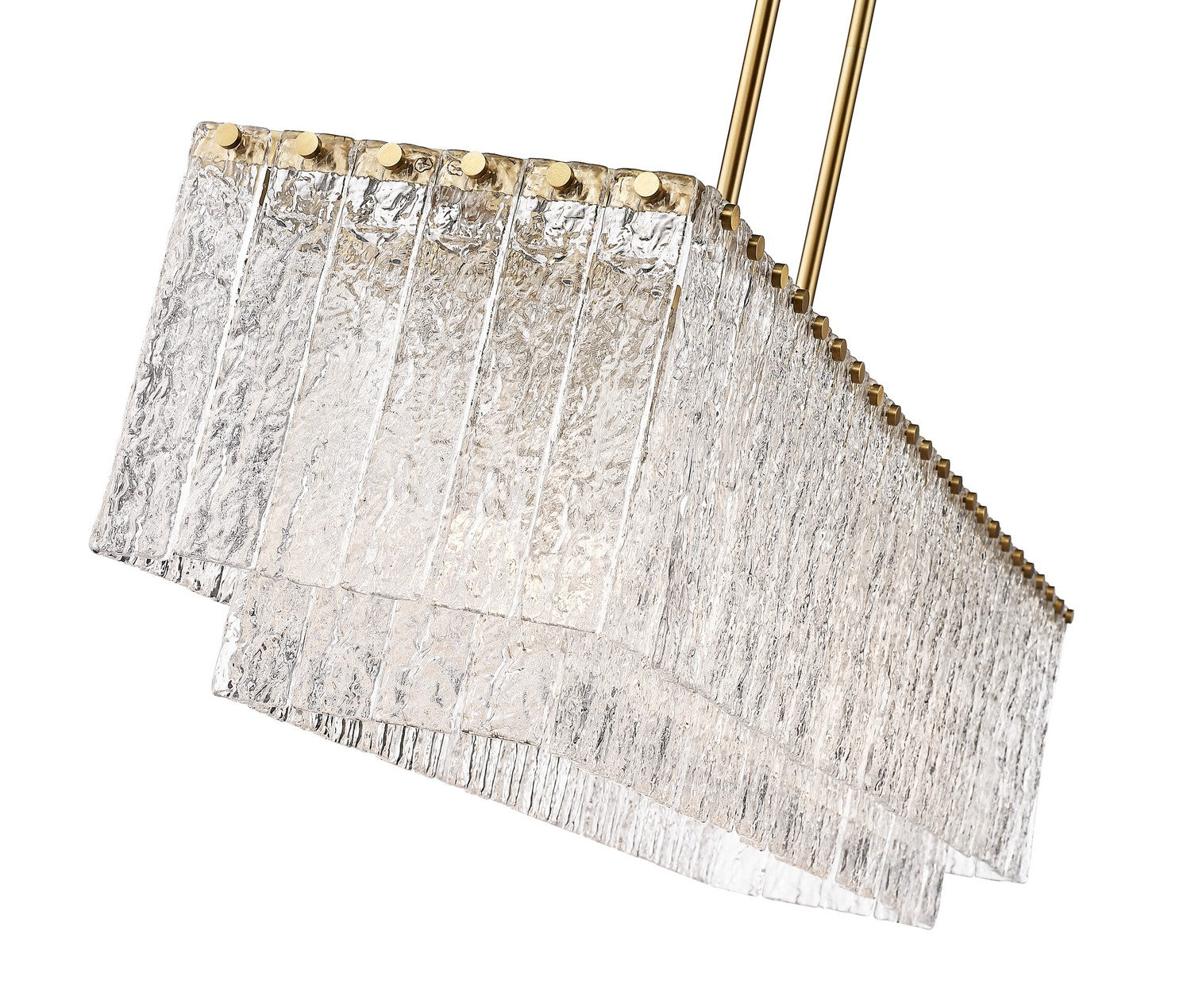 Lustre linéaire 5 lumières | Glacier