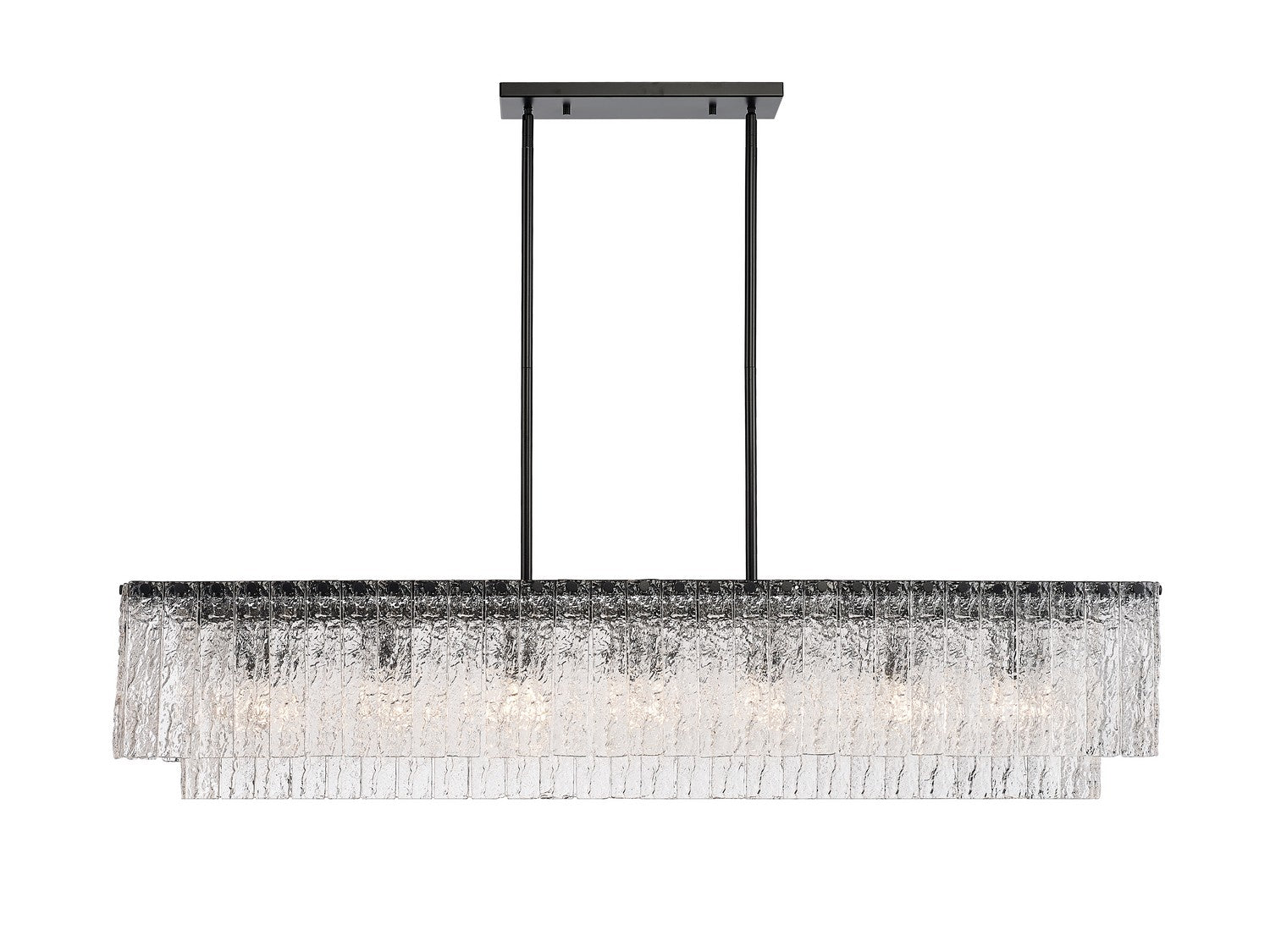 Lustre linéaire 7 lumières | Glacier