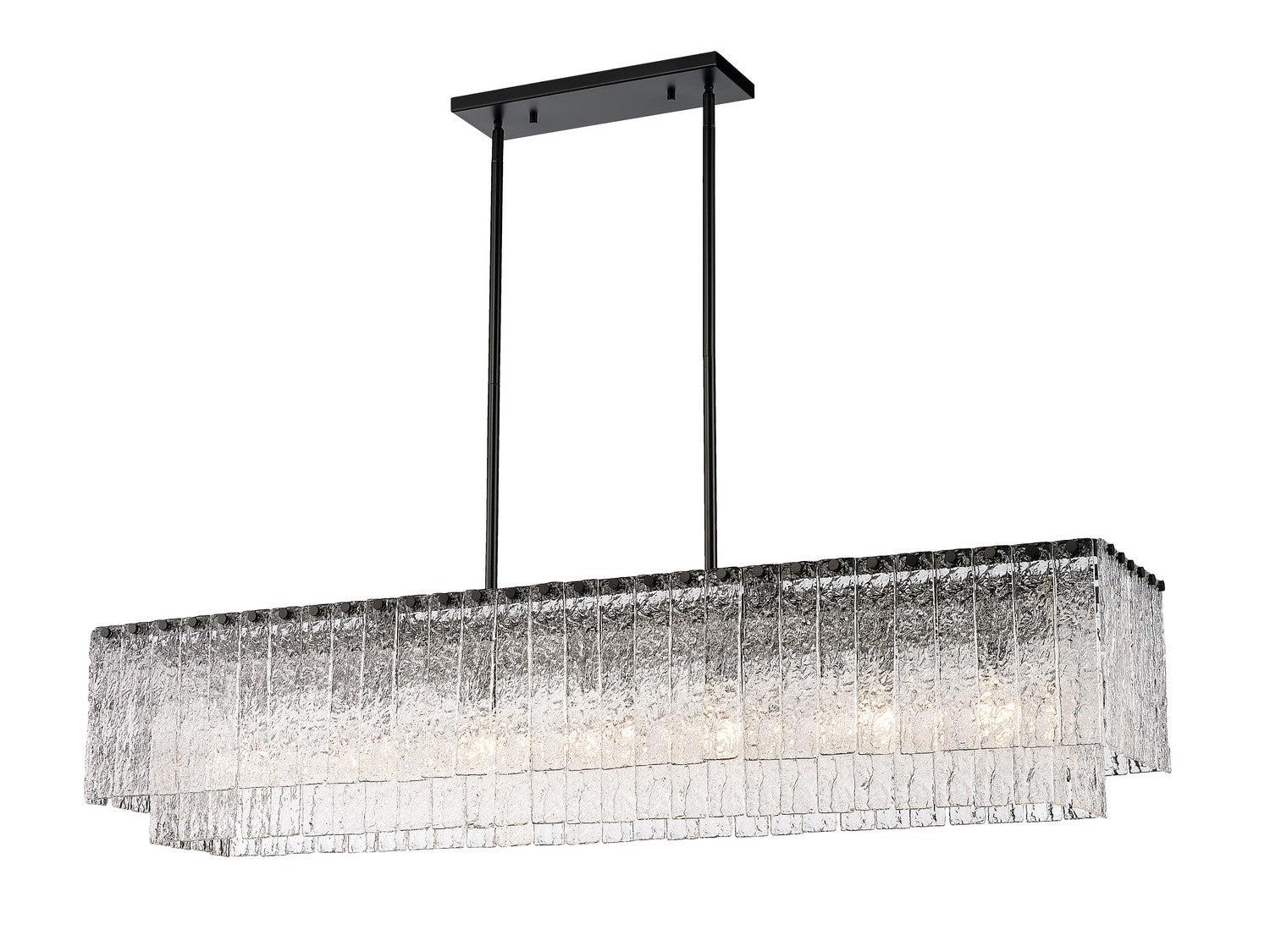 Lustre linéaire 7 lumières | Glacier