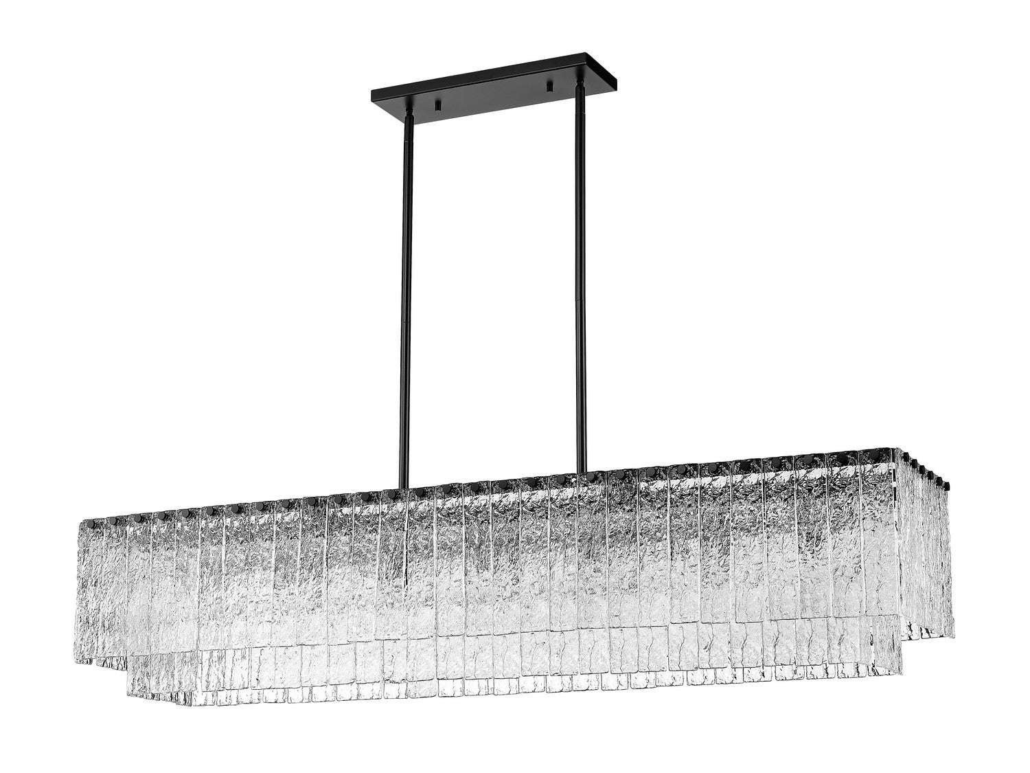 Lustre linéaire 7 lumières | Glacier