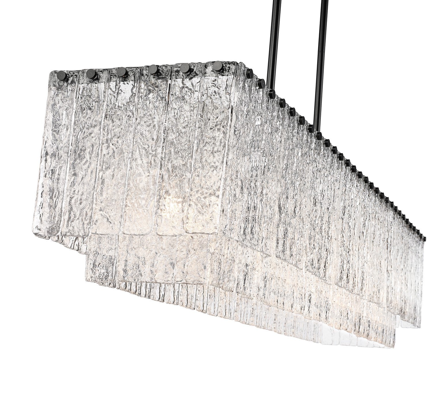 Lustre linéaire 7 lumières | Glacier