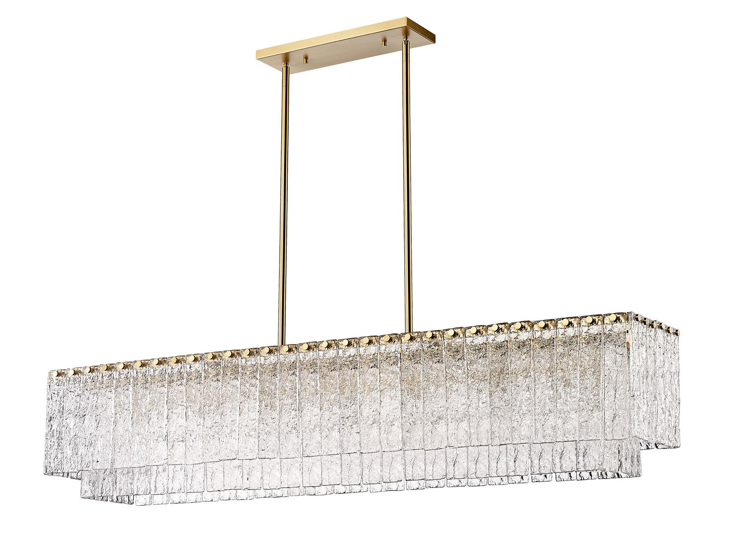 Lustre linéaire 7 lumières | Glacier