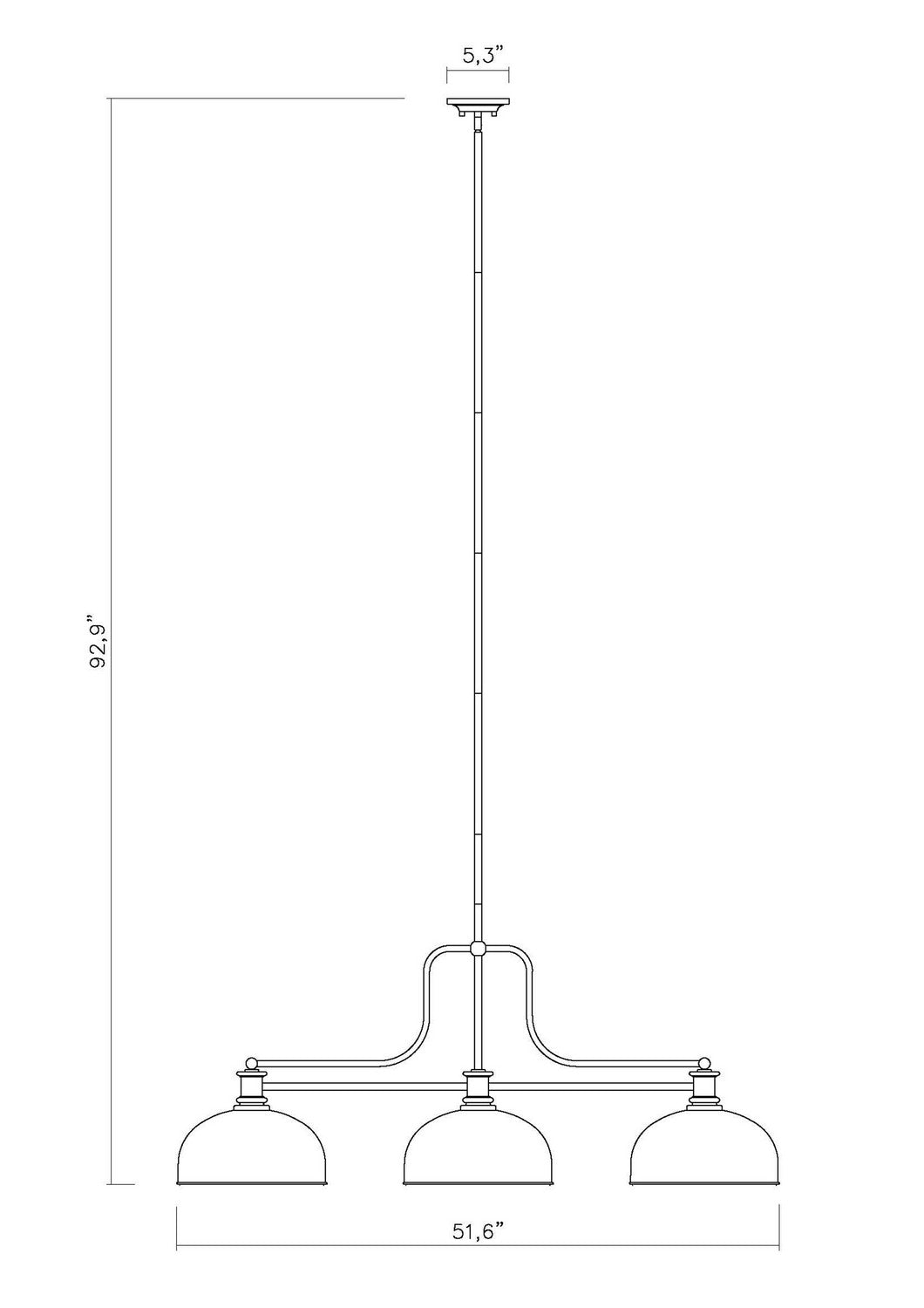 Billiard 3 lumières | Melange