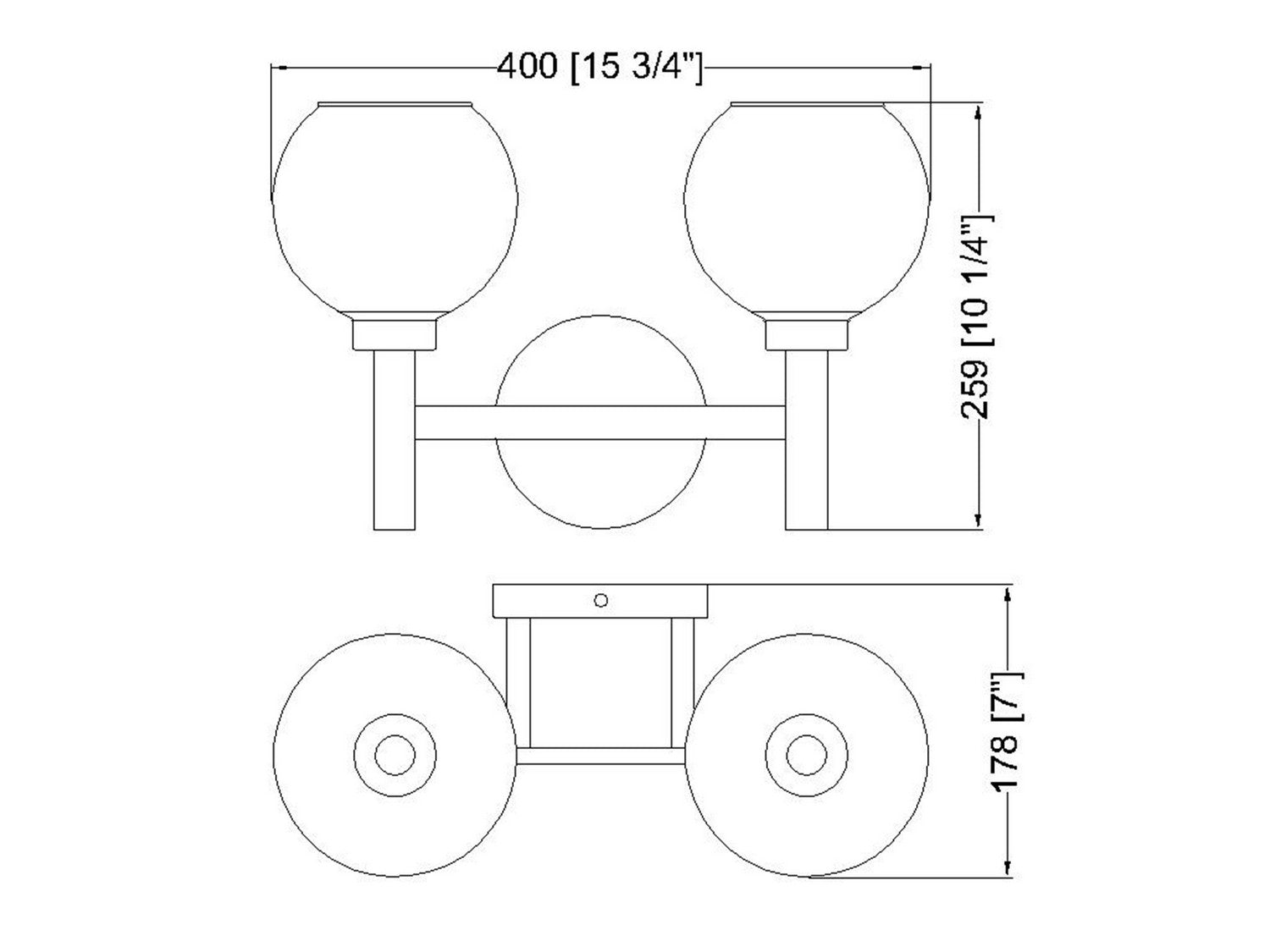 Applique de vanité 2 lumières | Sutton