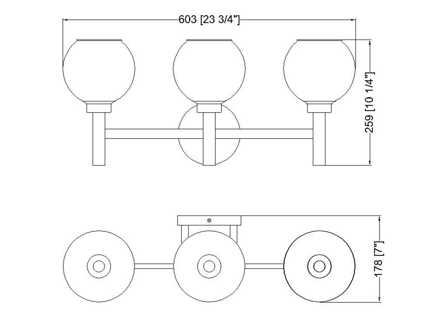 Applique de vanité 3 lumières | Sutton