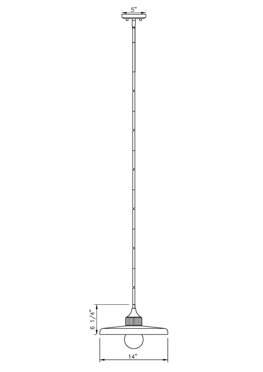 Suspension 1 lumière | Paloma