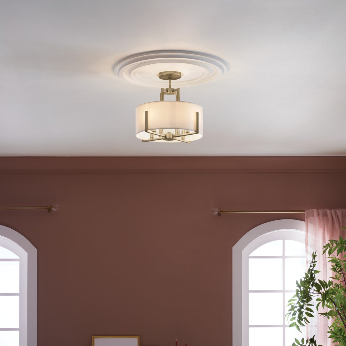 Suspension ou semi-plafonnier 4 lumières | Malen