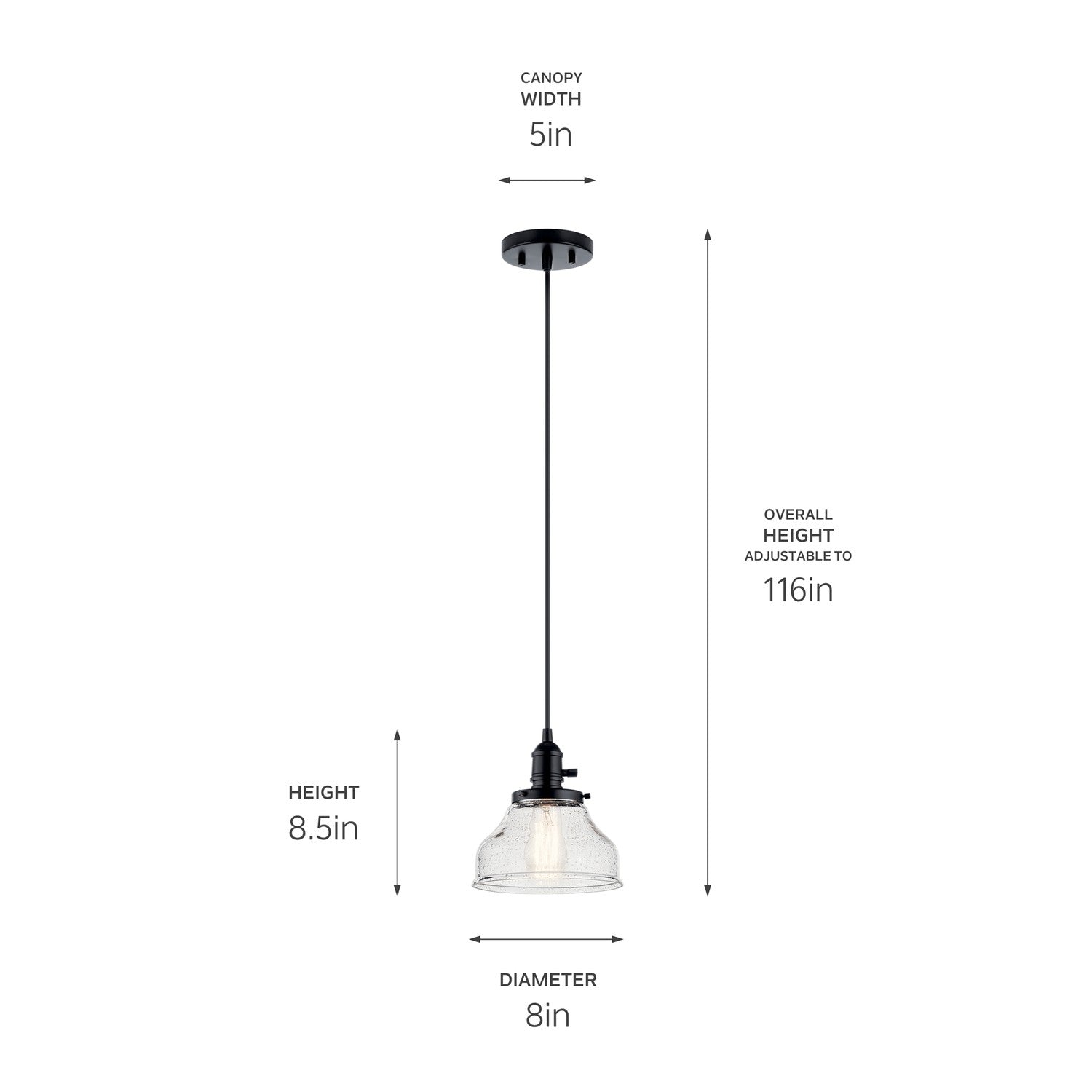 Mini-suspension 1 lumière | Avery