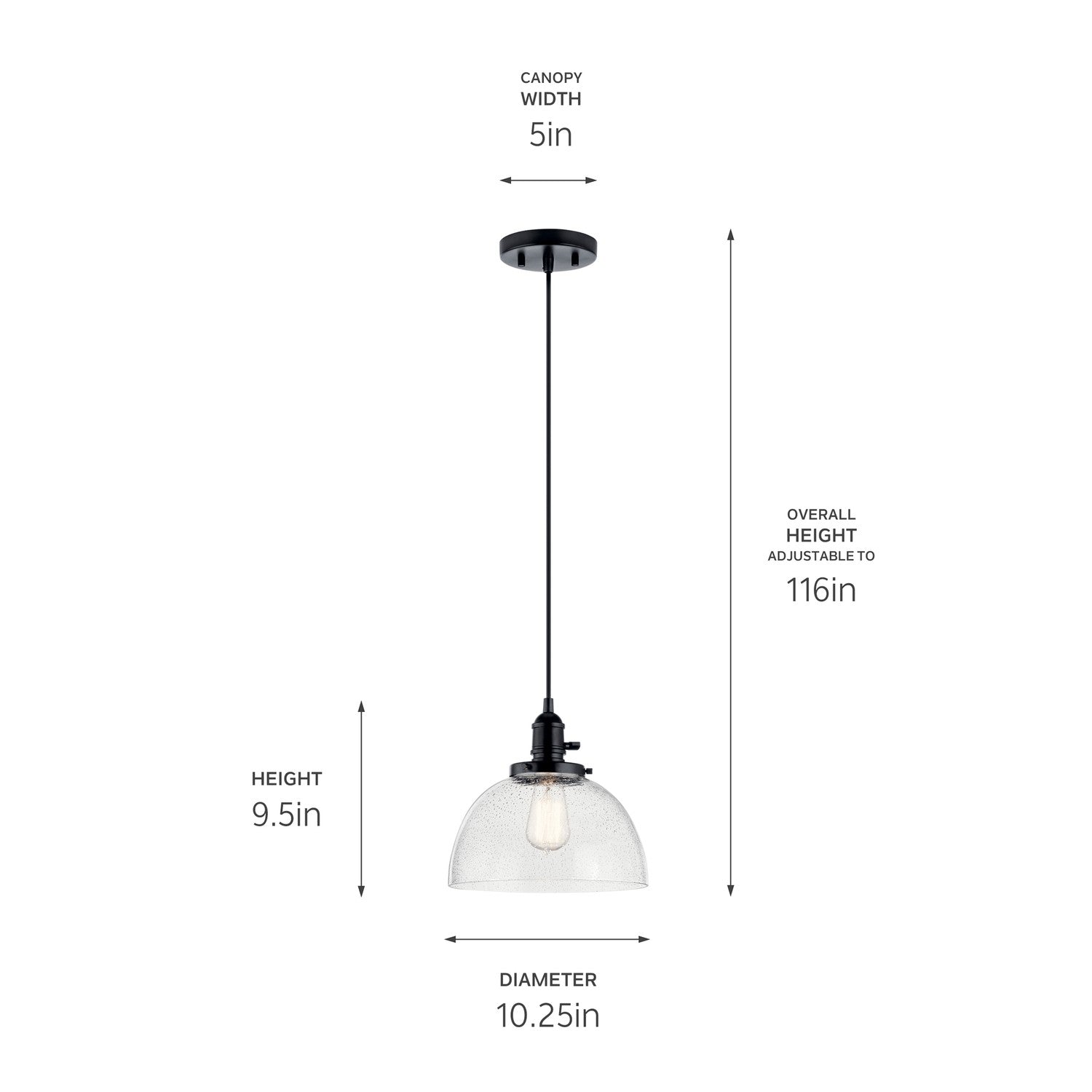 Mini-suspension 1 lumière | Avery