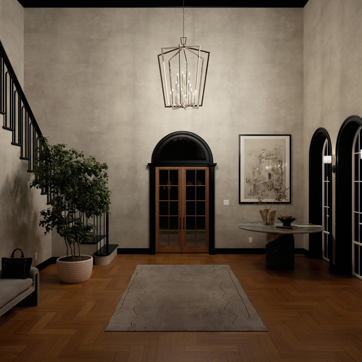 Suspension d'entrée 16 lumières | Abbotswell