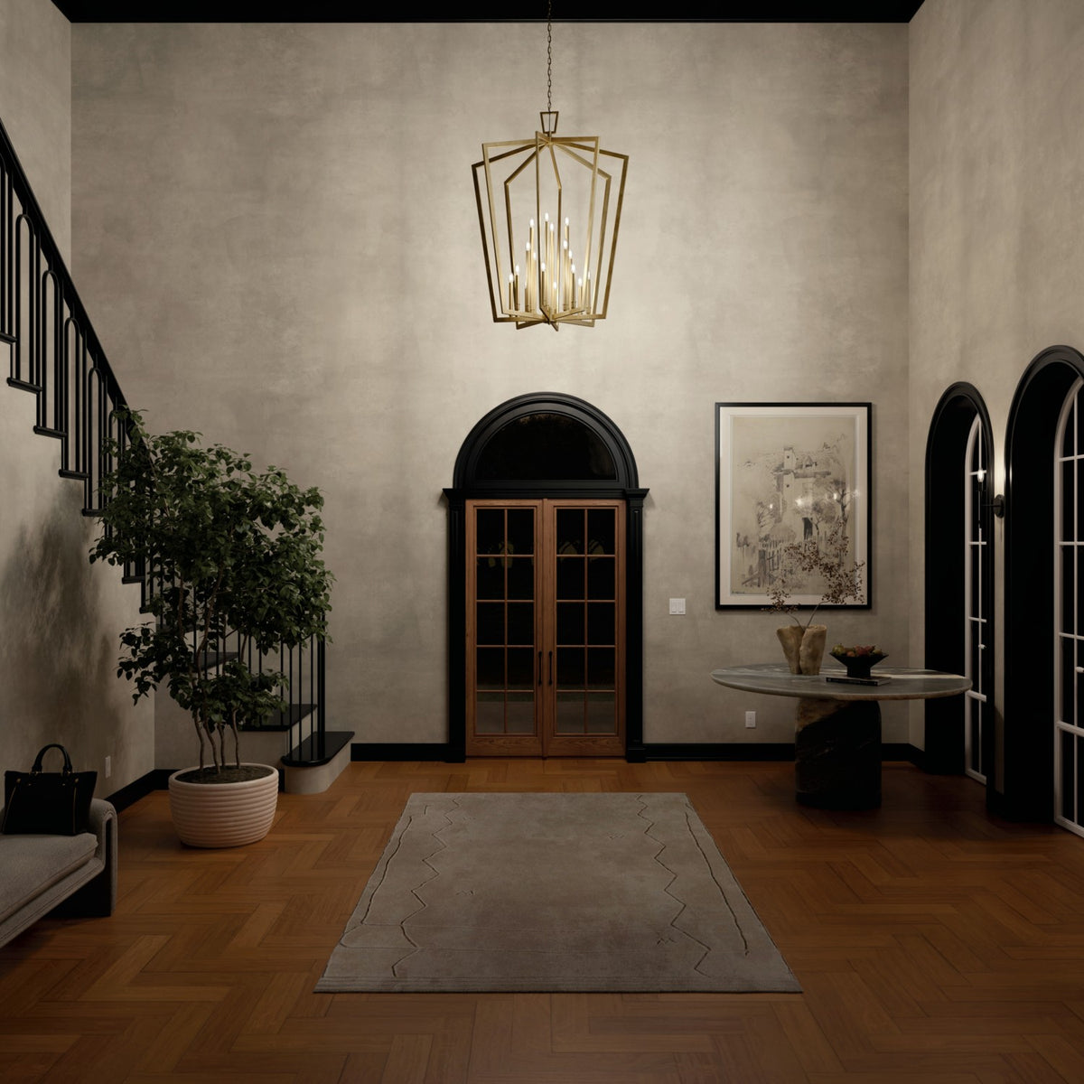 Suspension d'entrée 16 lumières | Abbotswell