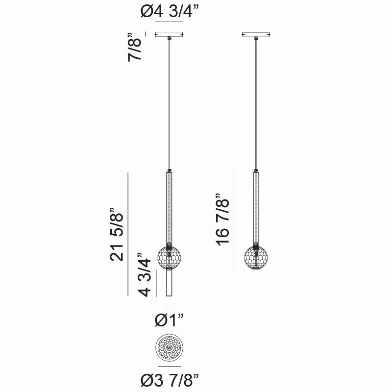 Suspension 1 lumière | WINDCHIMER