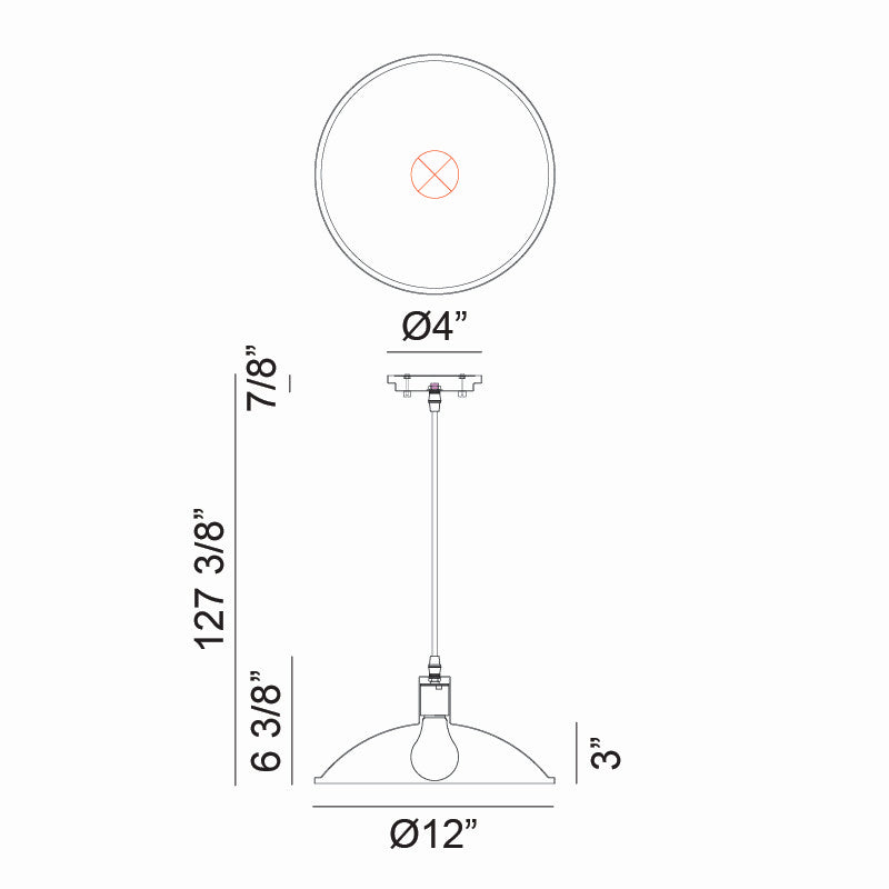 Suspension 1 lumière | FARMLEY