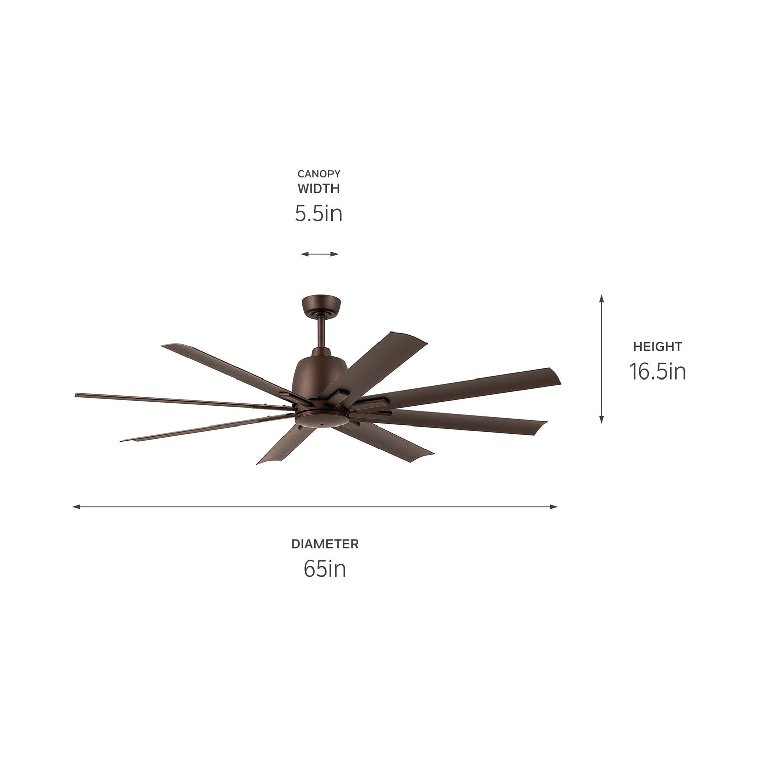 Ventilateur de plafond 65 po | Breda