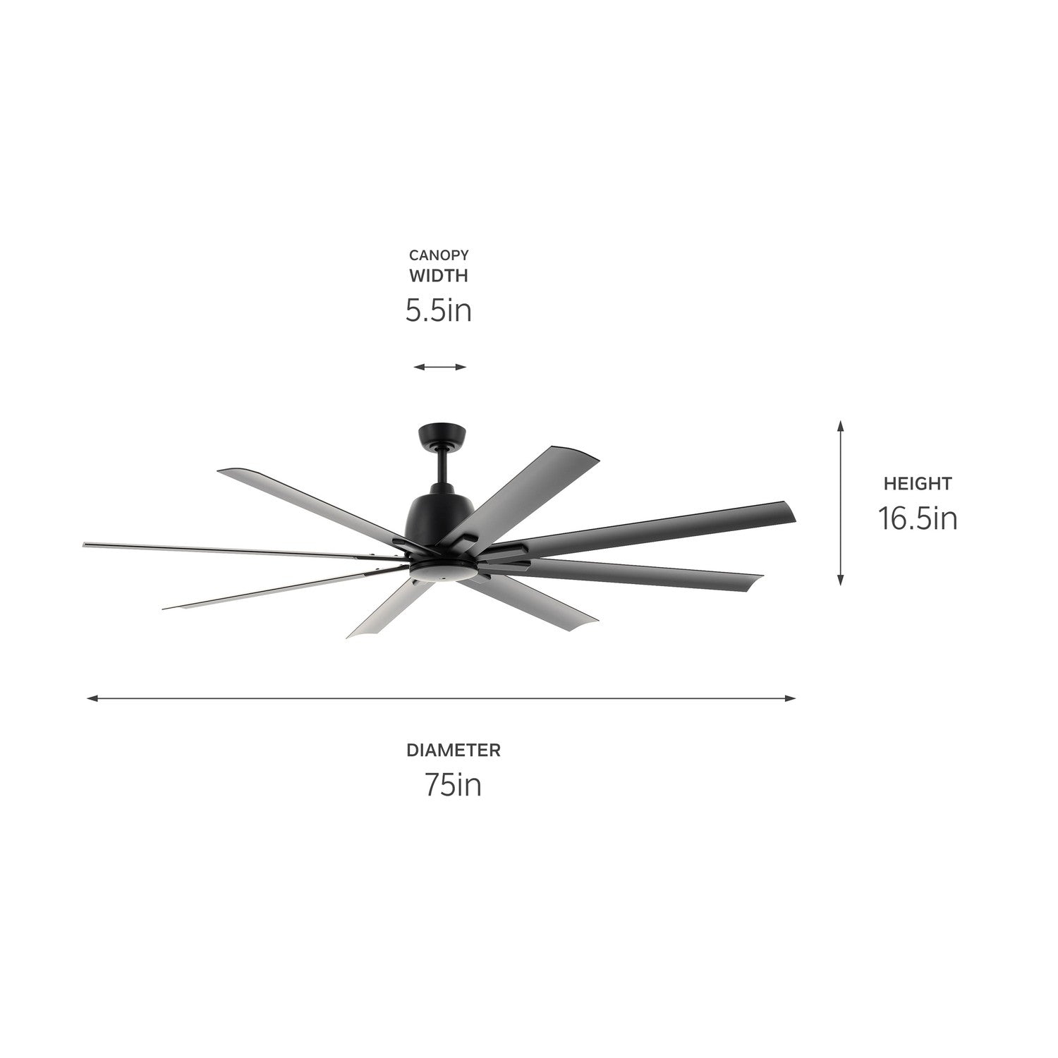 Ventilateur de plafond 75 po | Breda
