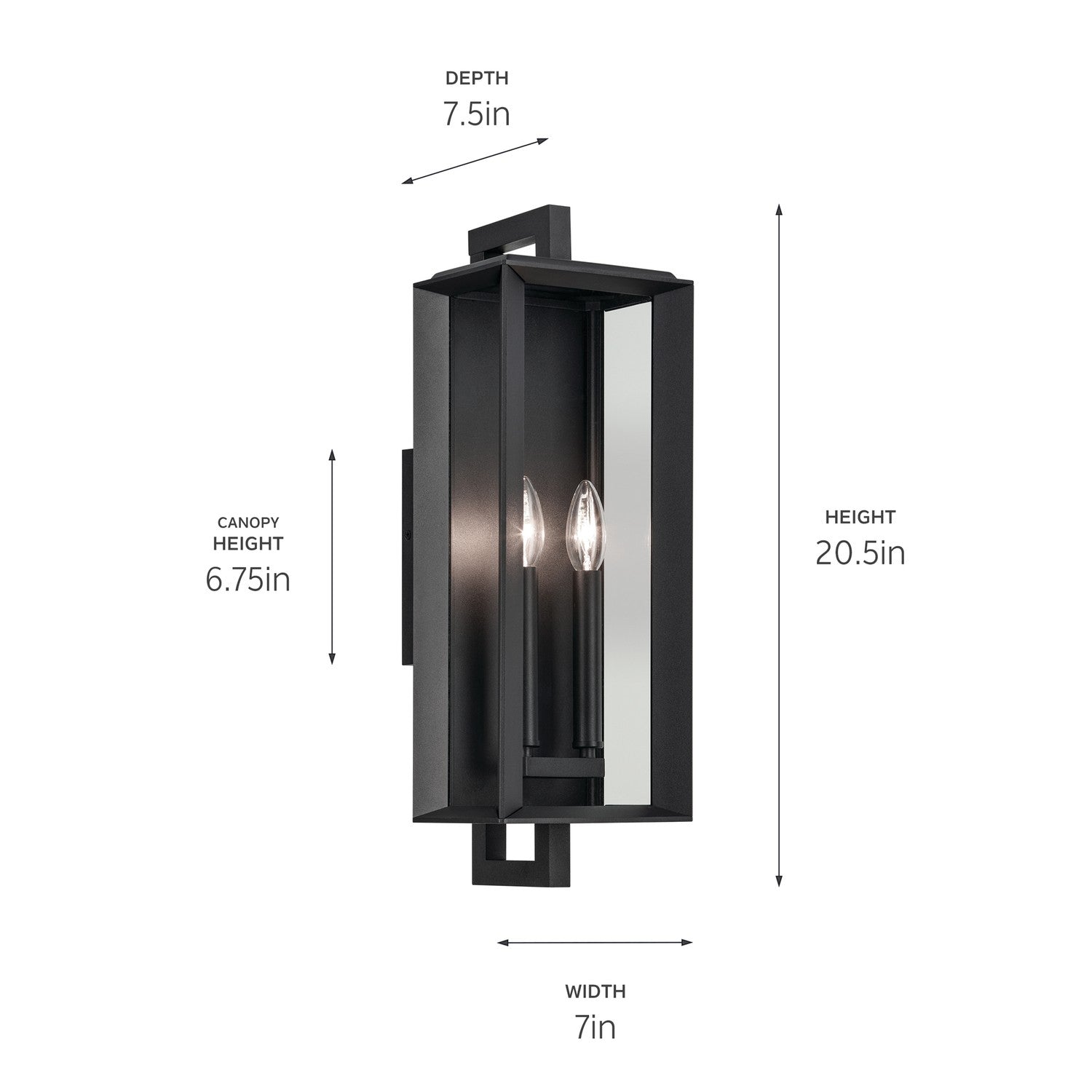 Applique murale extérieure 2 lumières | Kroft