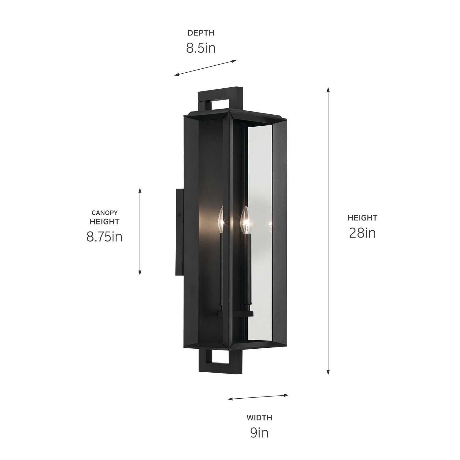 Applique murale extérieure 2 lumières | Kroft