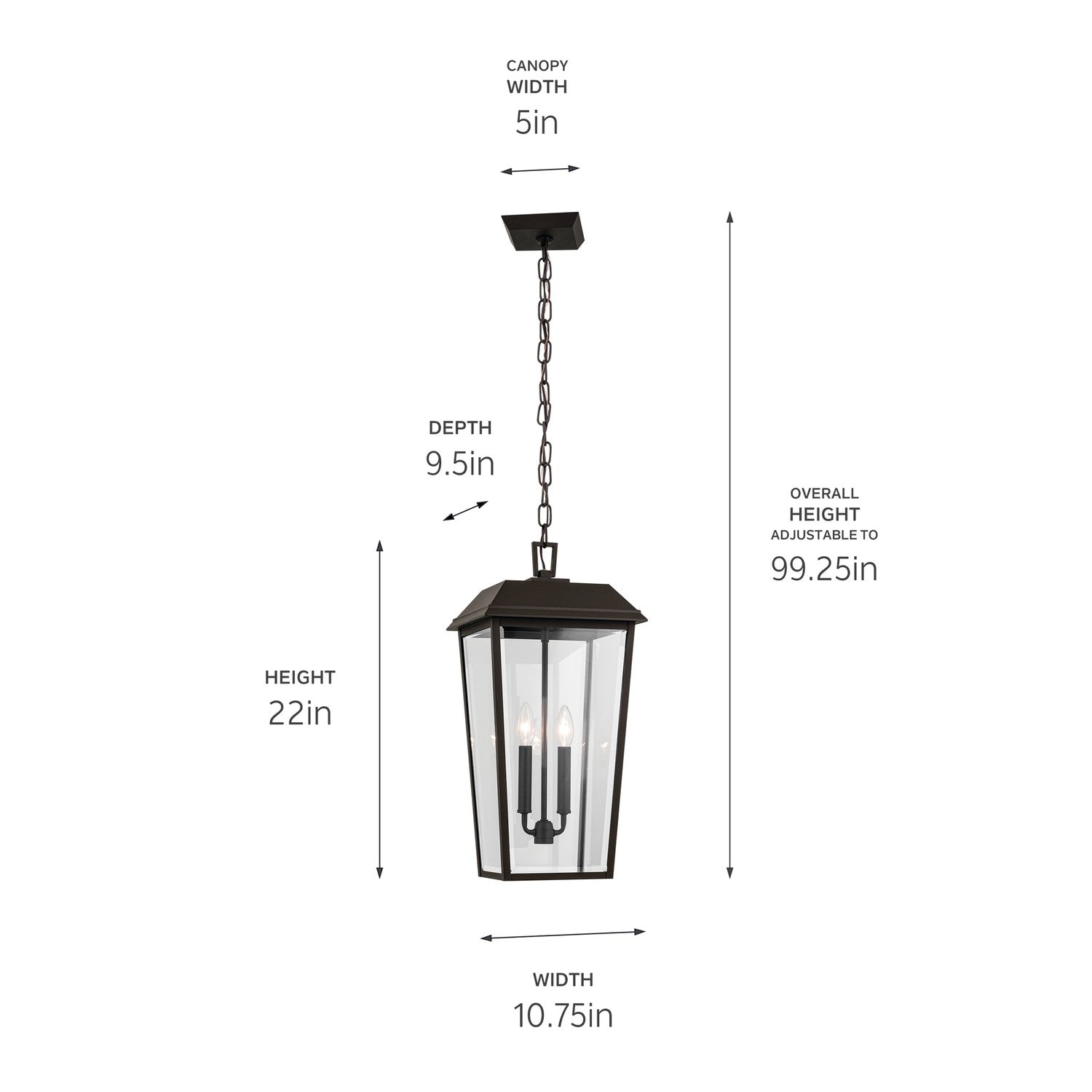Suspension extérieure 2 lumières | Mathus