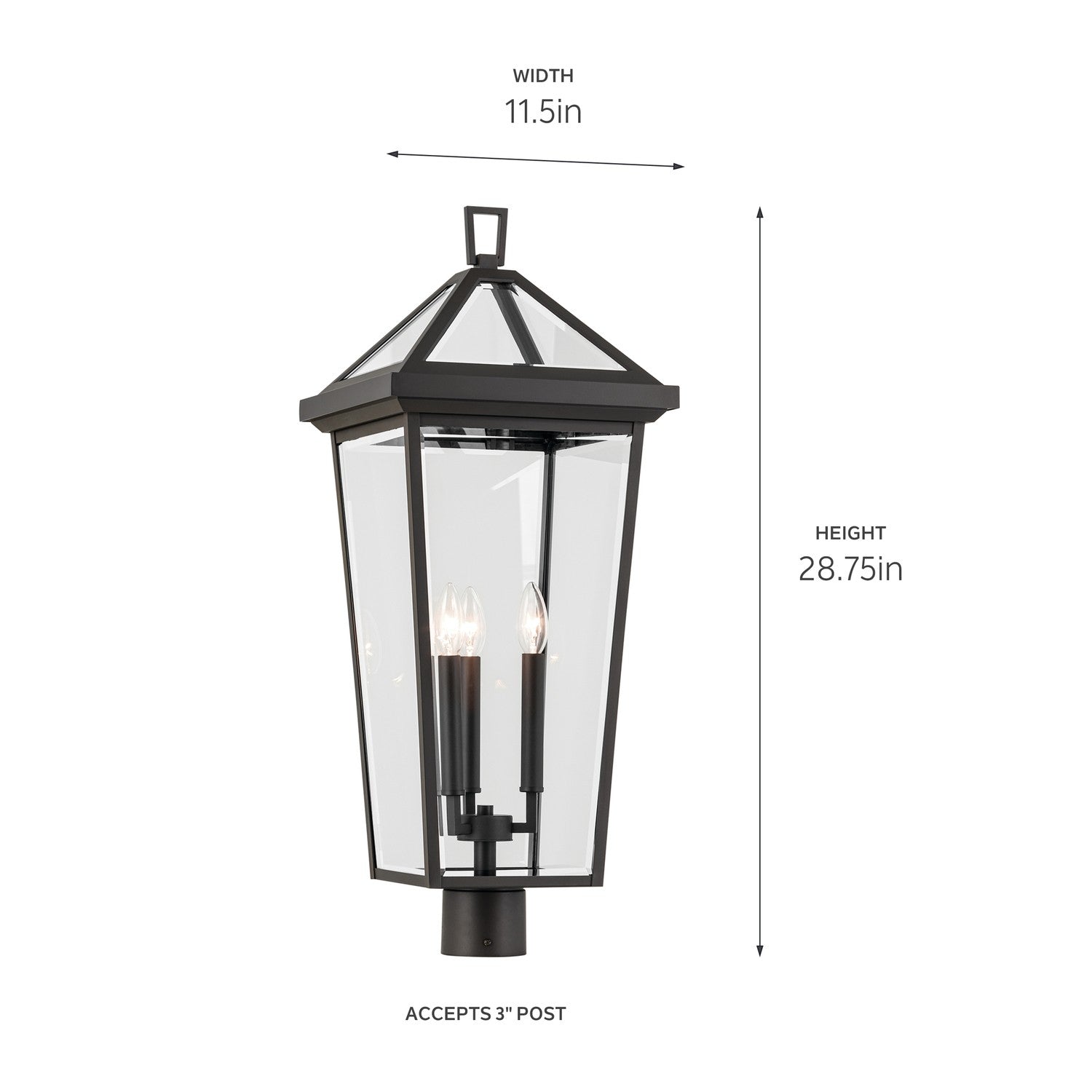 Lampadaire extérieur 3 lumières | Regence