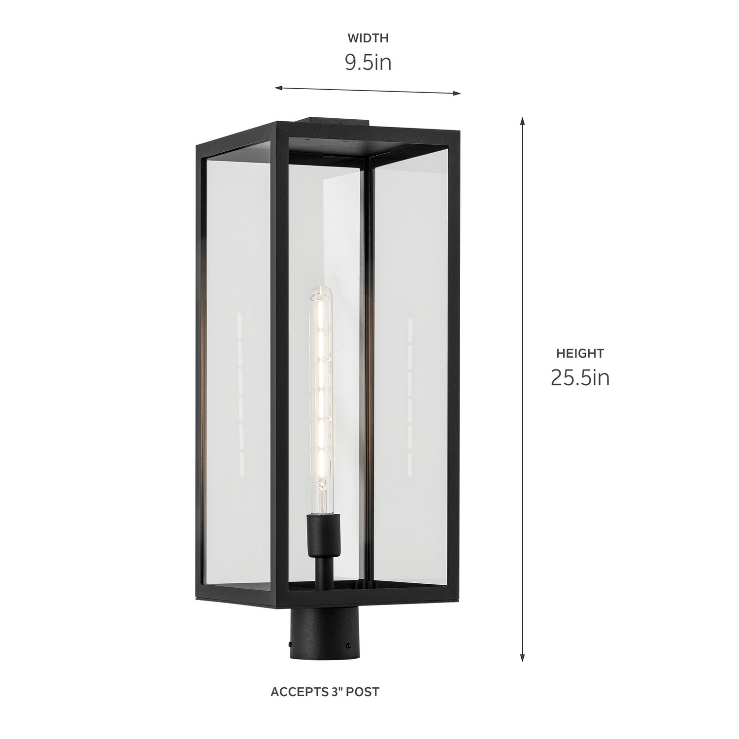 Lampadaire extérieur 1 lumière | Branner