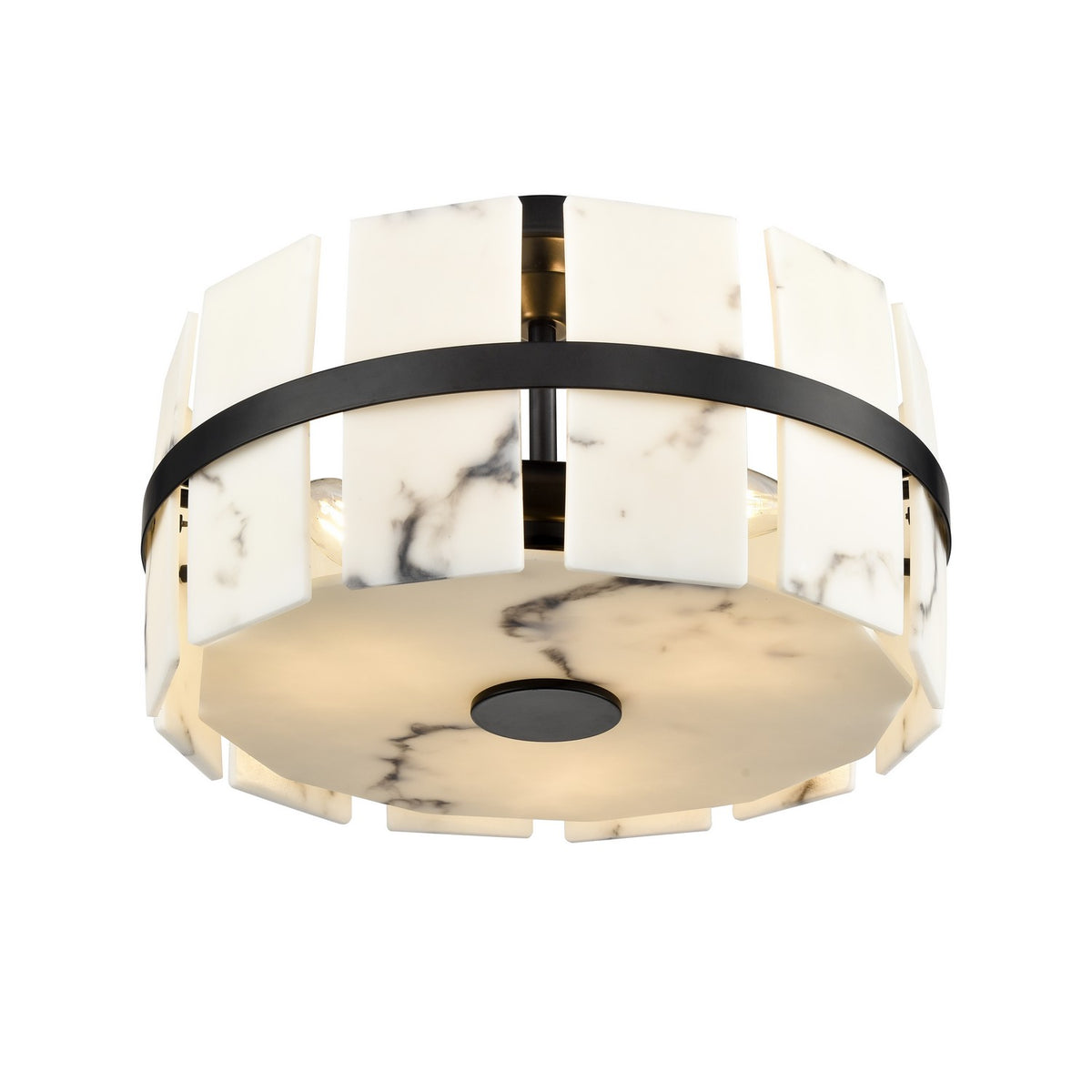 Semi-plafonnier 3 lumières | Luna Alabaster