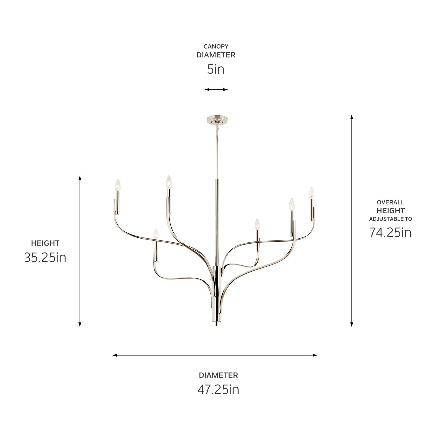 Lustre 6 lumières | Livadia