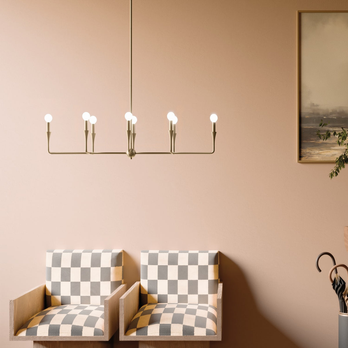 Lustre linéaire 8 lumières | Alvaro