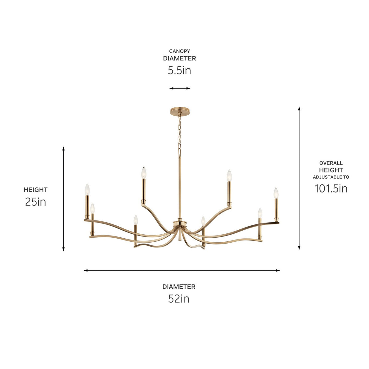 Lustre 8 lumières | Malene