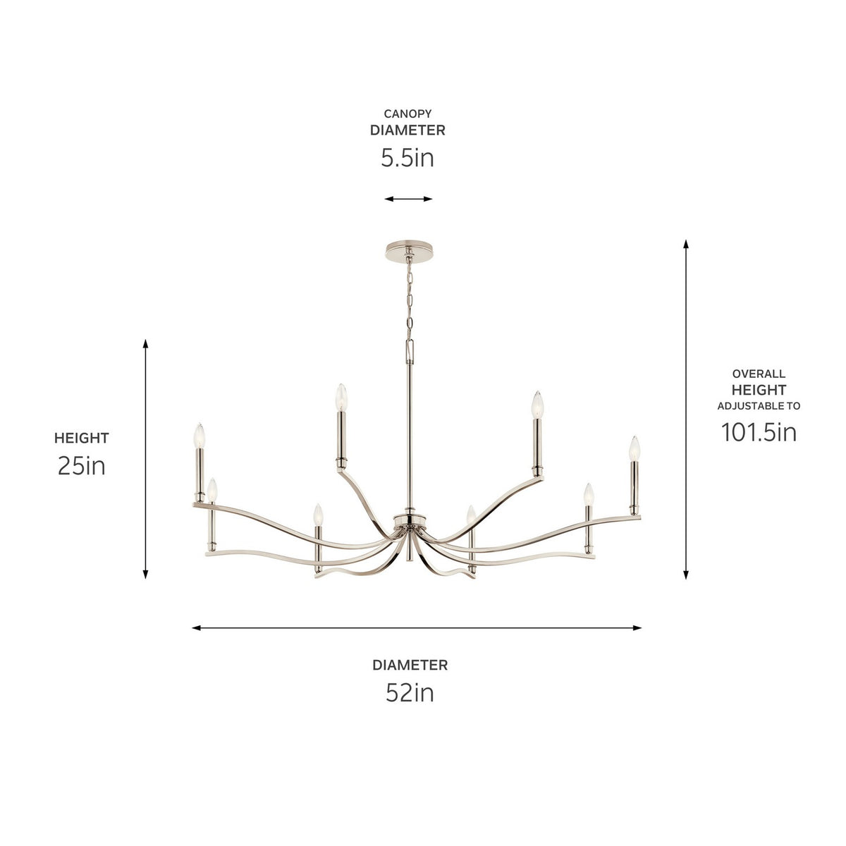 Lustre 8 lumières | Malene