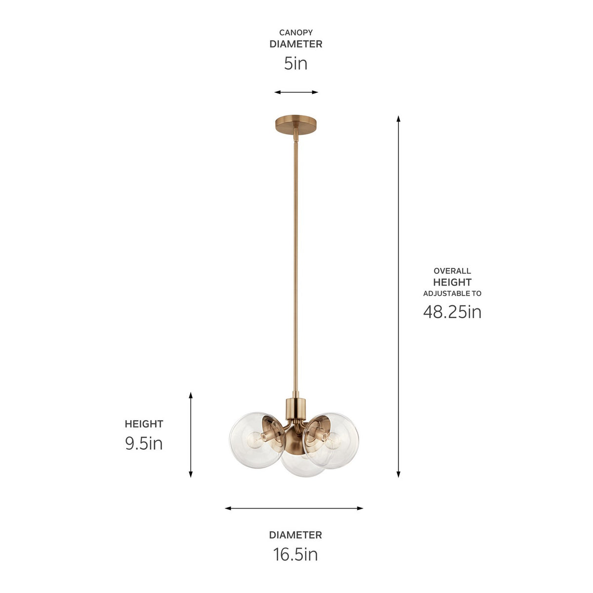 Lustre ou semi-plafonnier 3 lumières | Silvarious