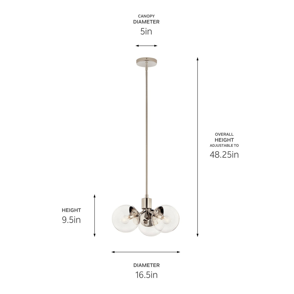 Lustre ou semi-plafonnier 3 lumières | Silvarious