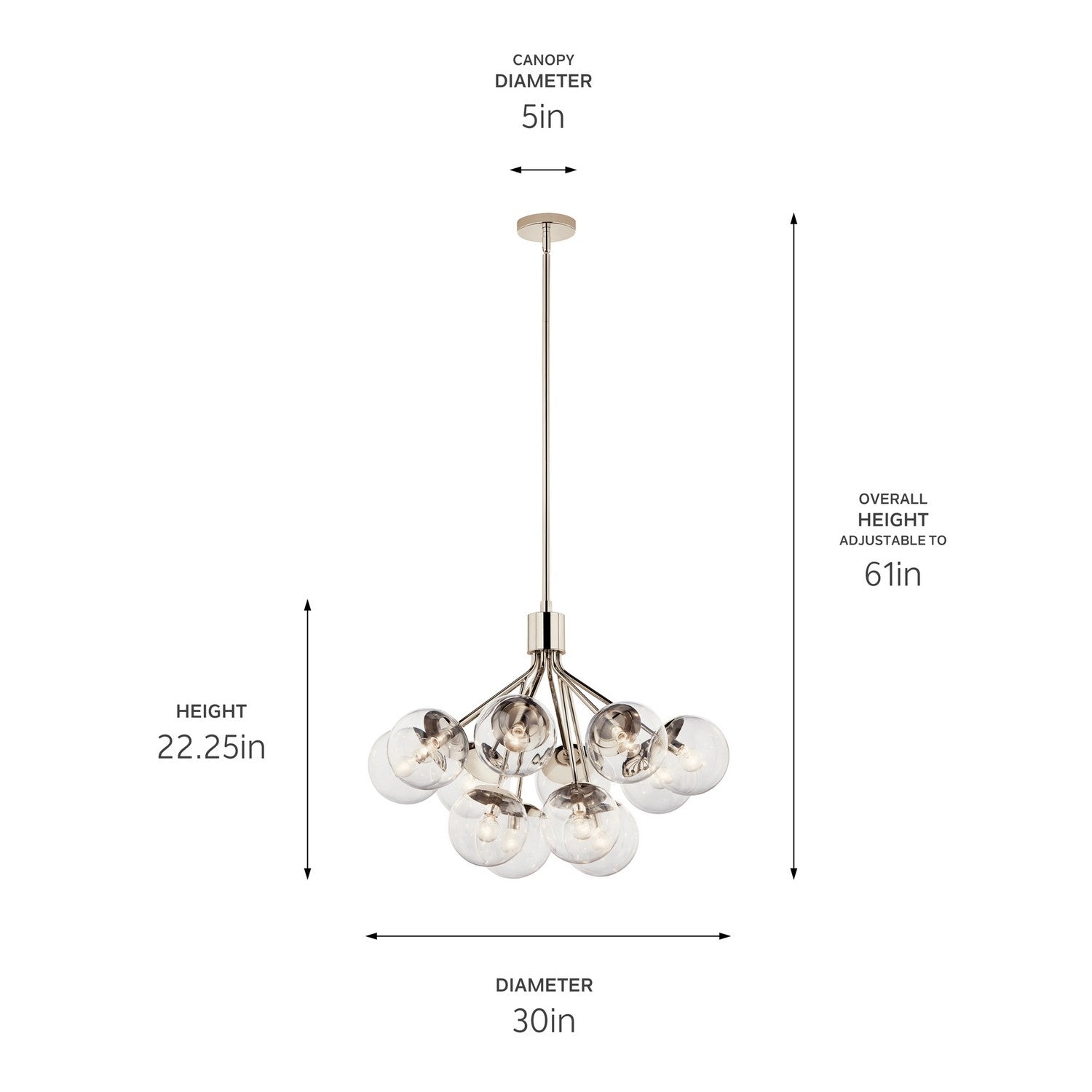 Lustre convertible 12 lumières | Silvarious
